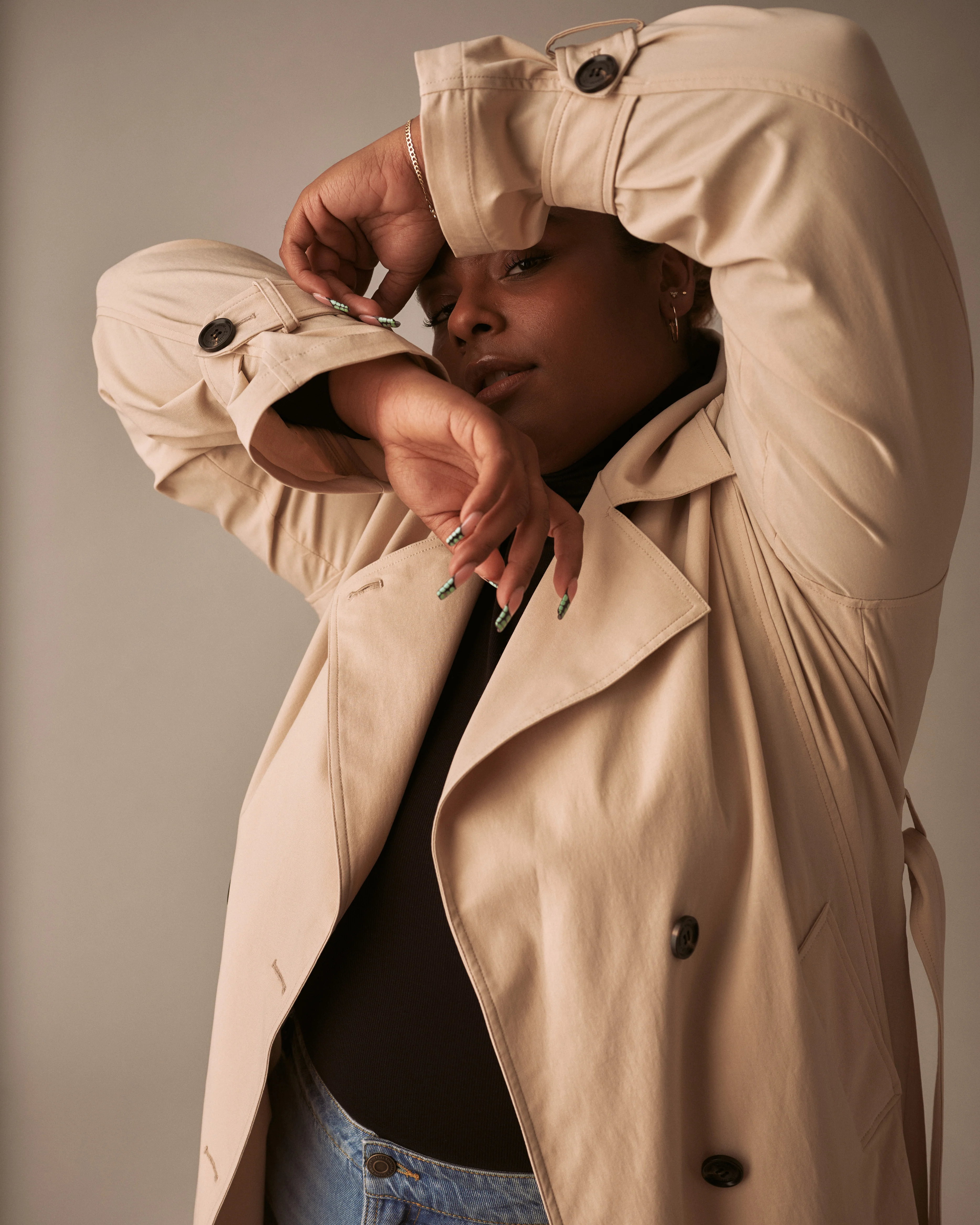 Henning x US Park Soft Trench - Birch - Image 6
