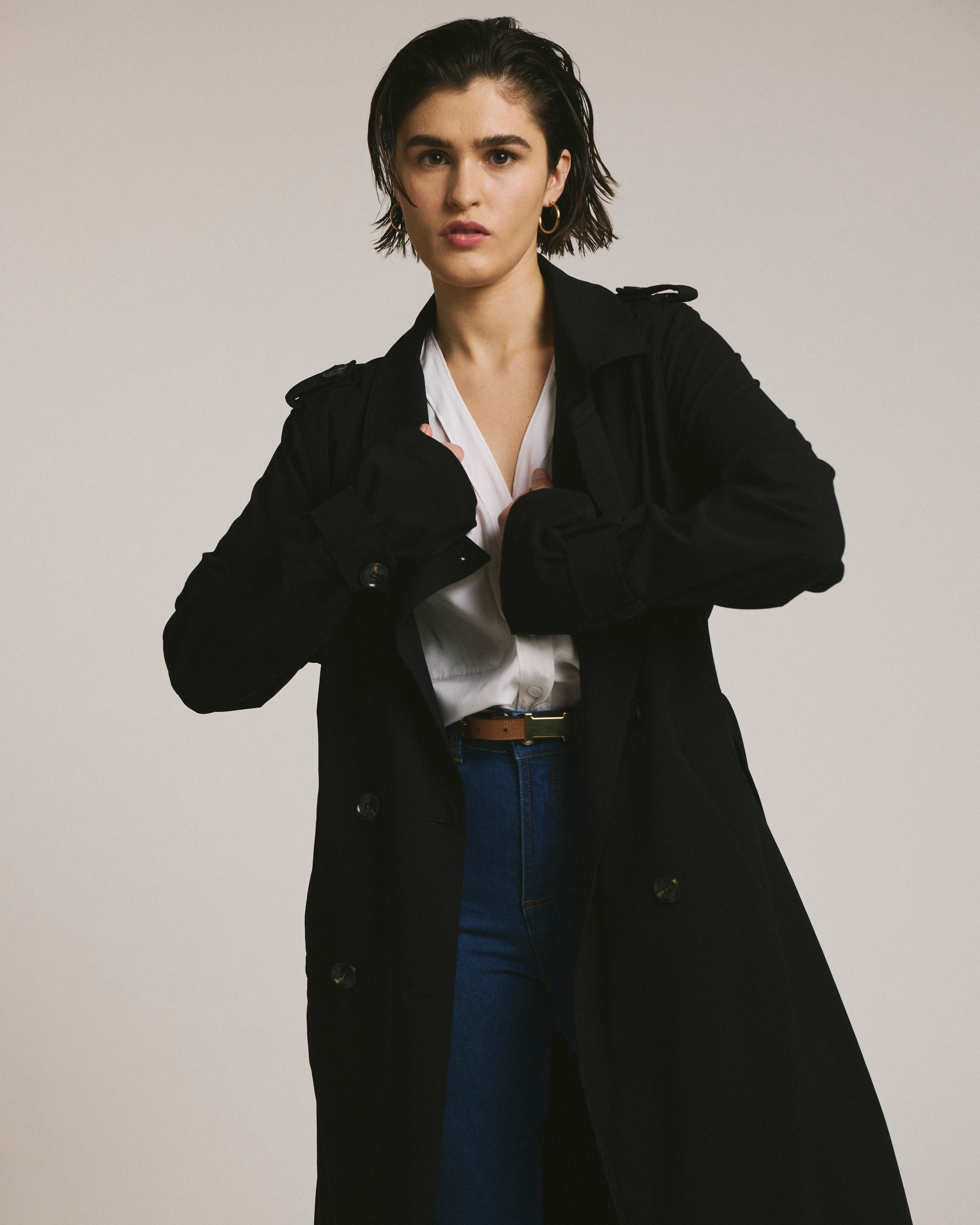 Henning x US Park Soft Trench - Black - Image 6