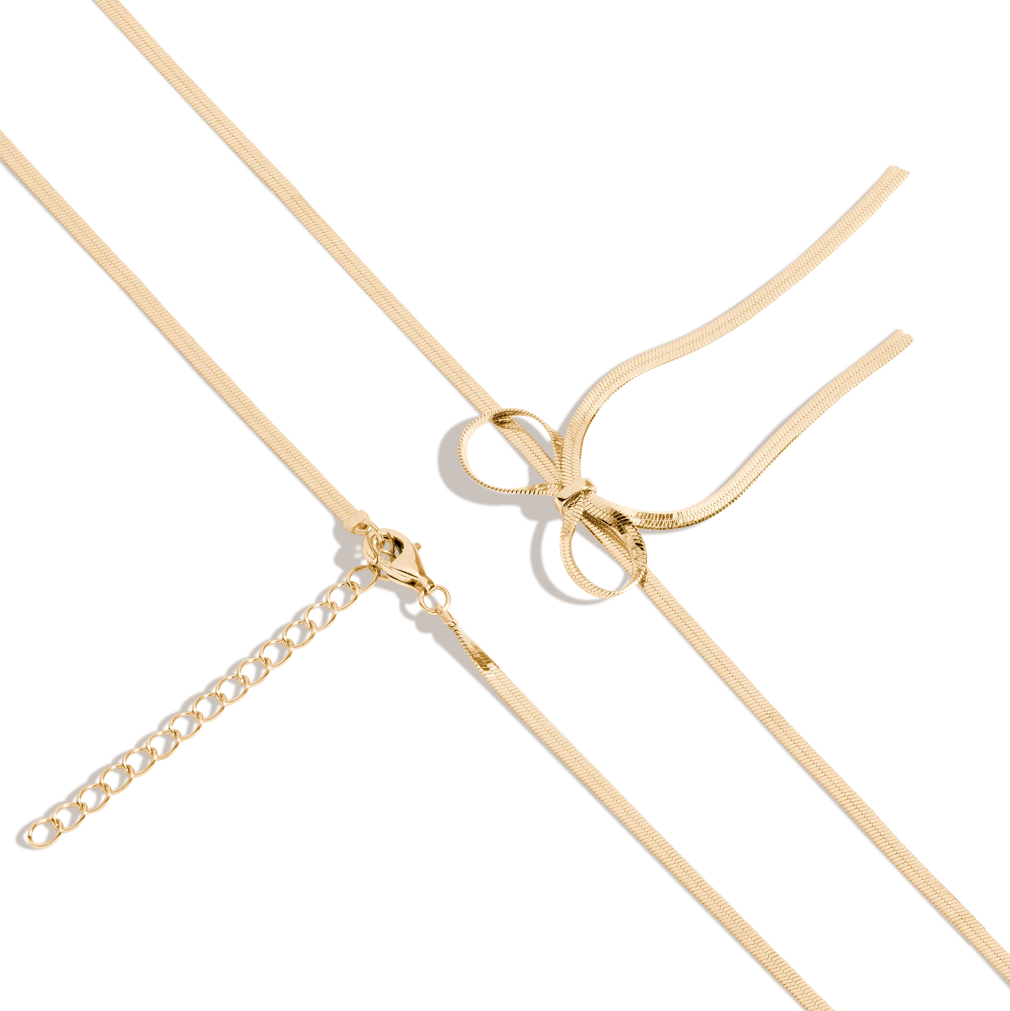 Aurate Herringbone Bow Choker - Image 4