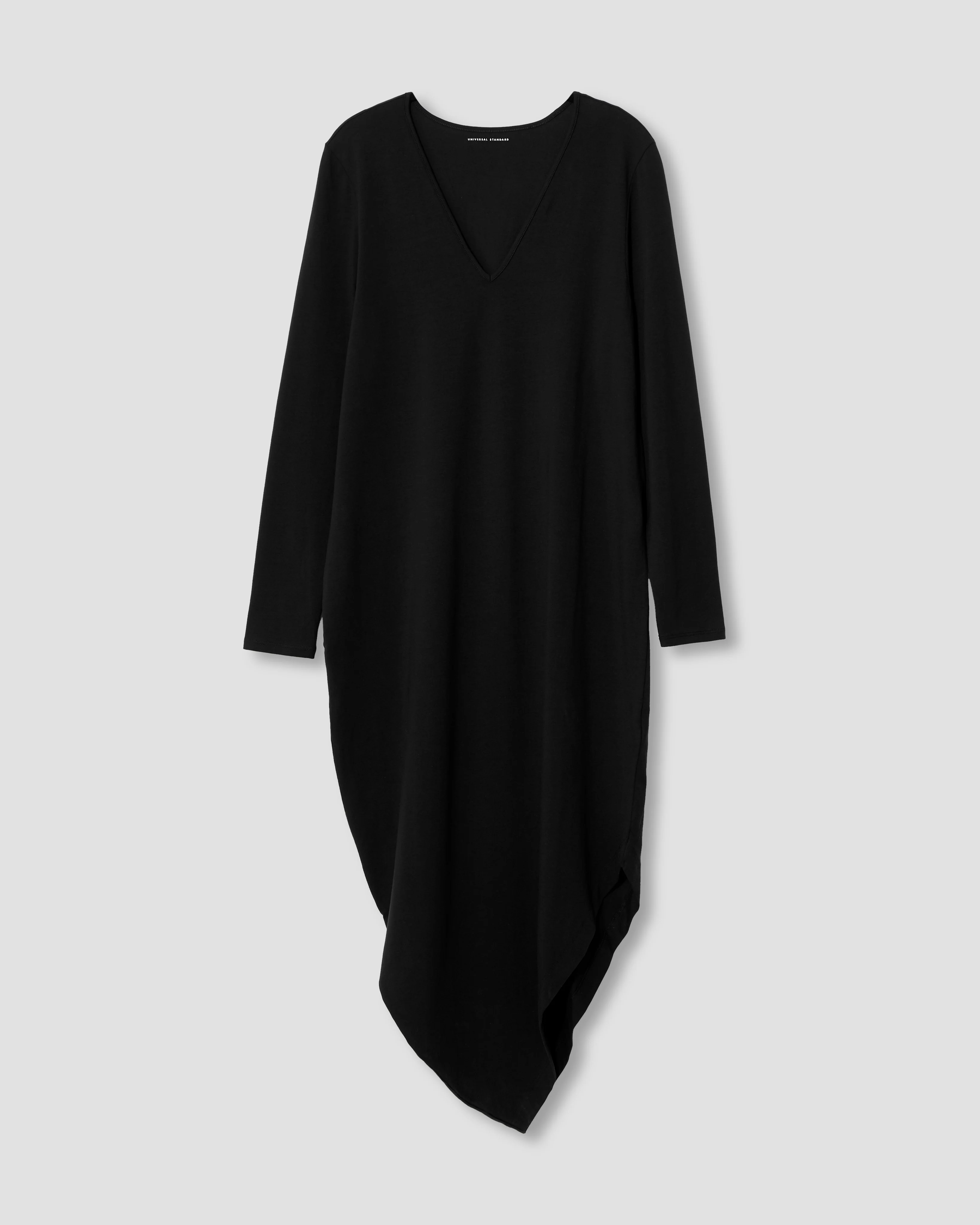 Iconic Long Sleeve V-Neck Geneva Dress - Black - Image 4