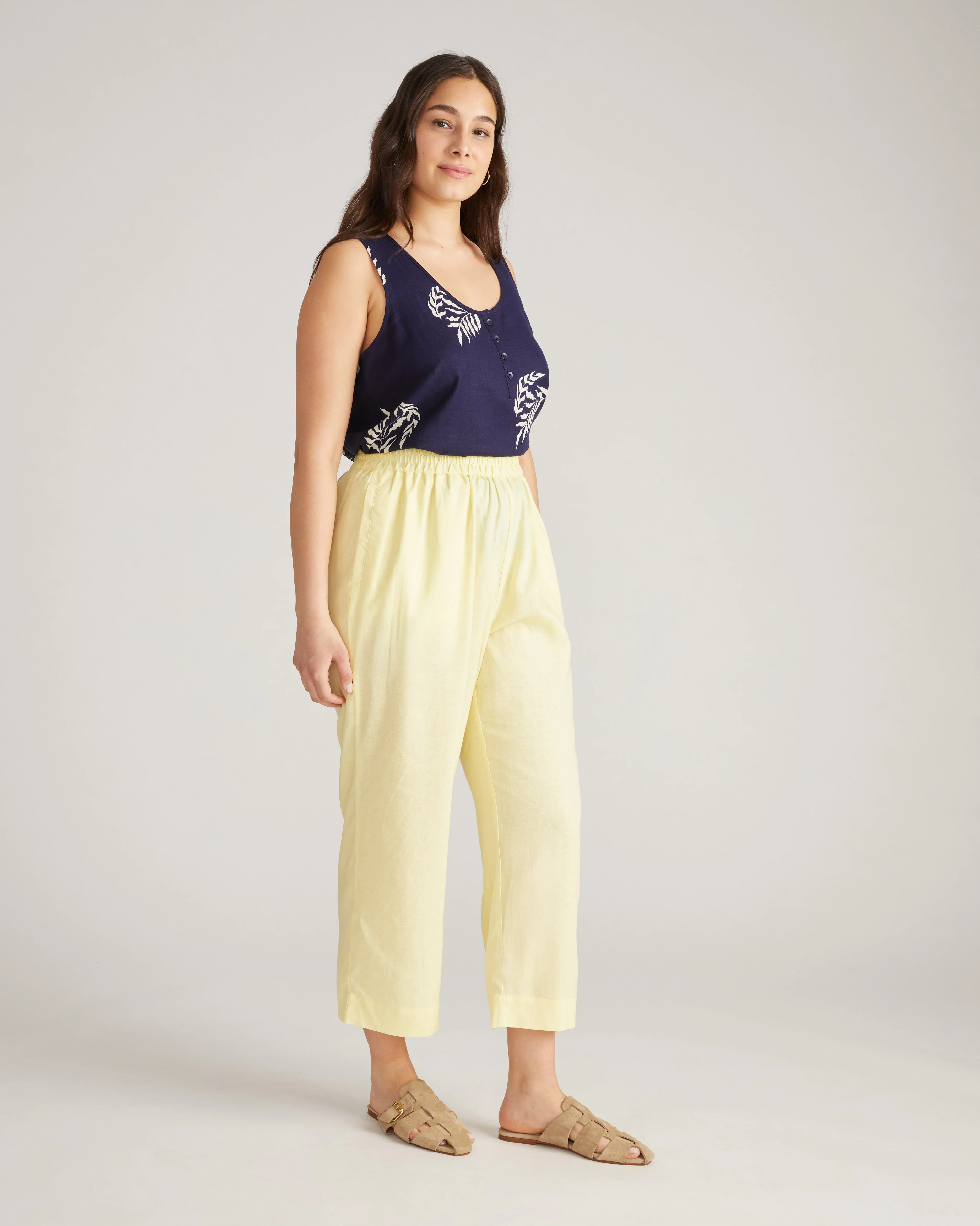 Iris Linen Easy Pull-On Pants - Twinkle - Image 2