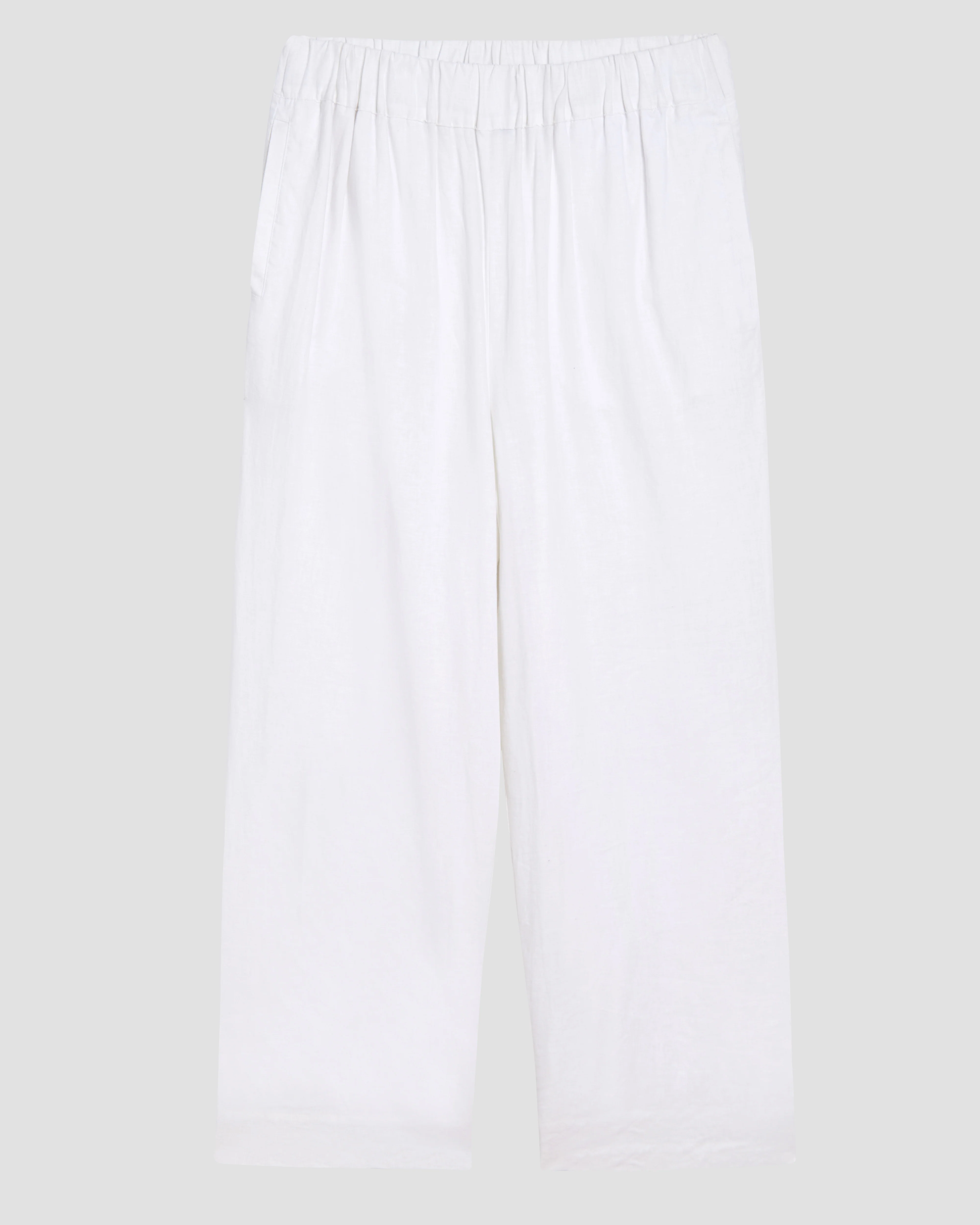 Iris Linen Easy Pull-On Pants - White - Image 7