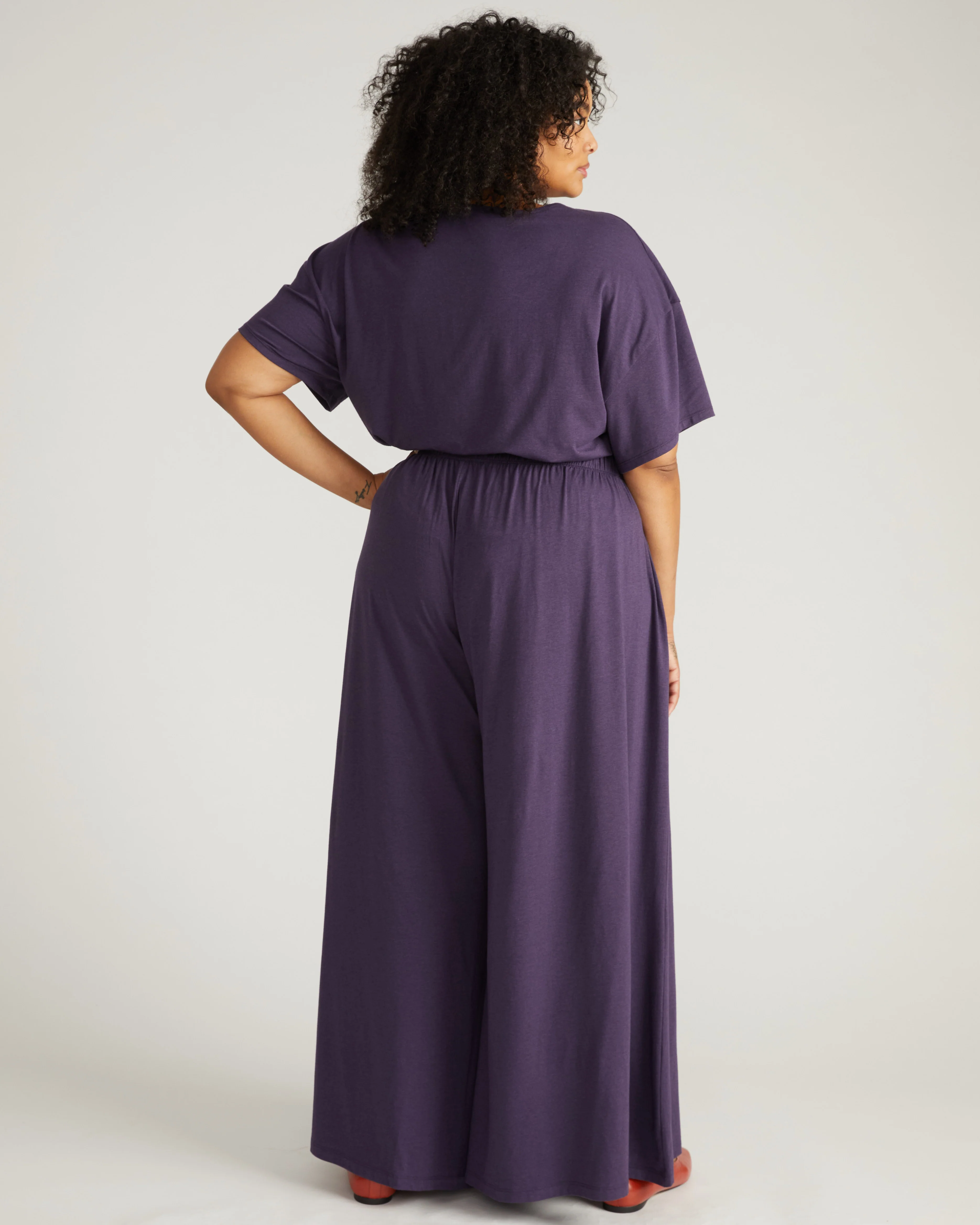 Isadora Wide Leg Lounge Pants - Anthracite - Image 2