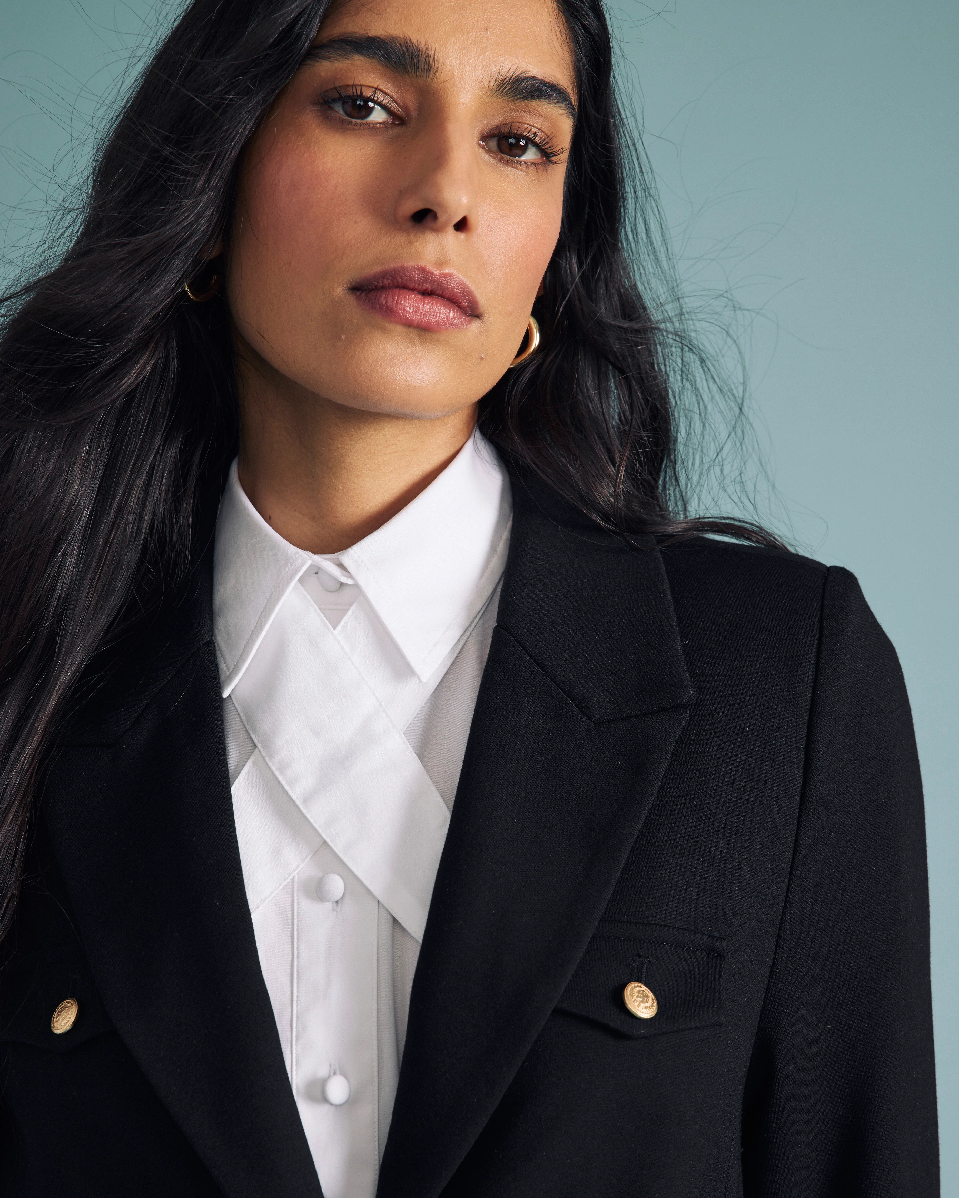 Janet Tie-Neck Cotton Poplin Shirt - White - Image 2