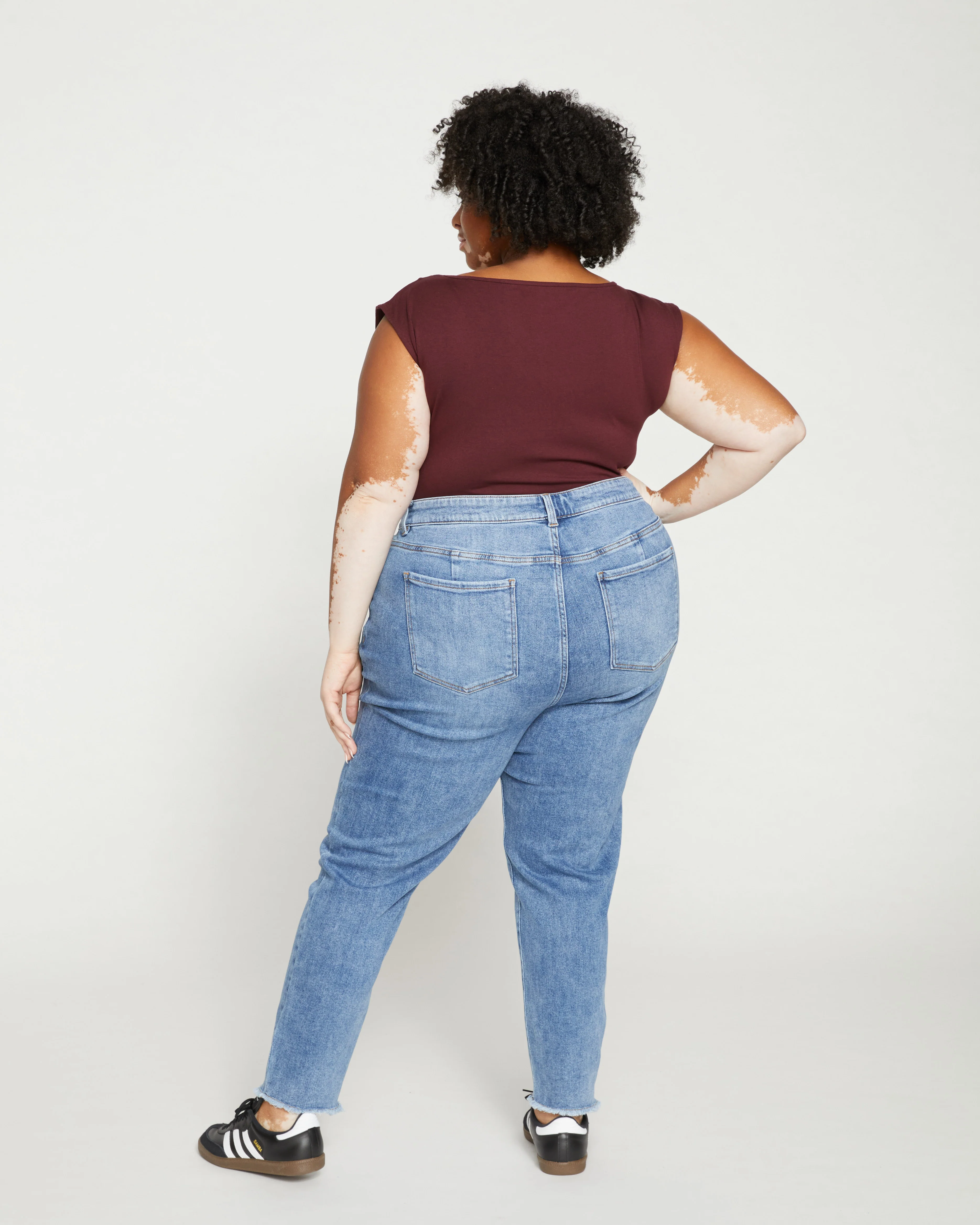 Joni High Rise Curve Slim Leg Jeans 27 Inch - Bright Indigo - Image 4
