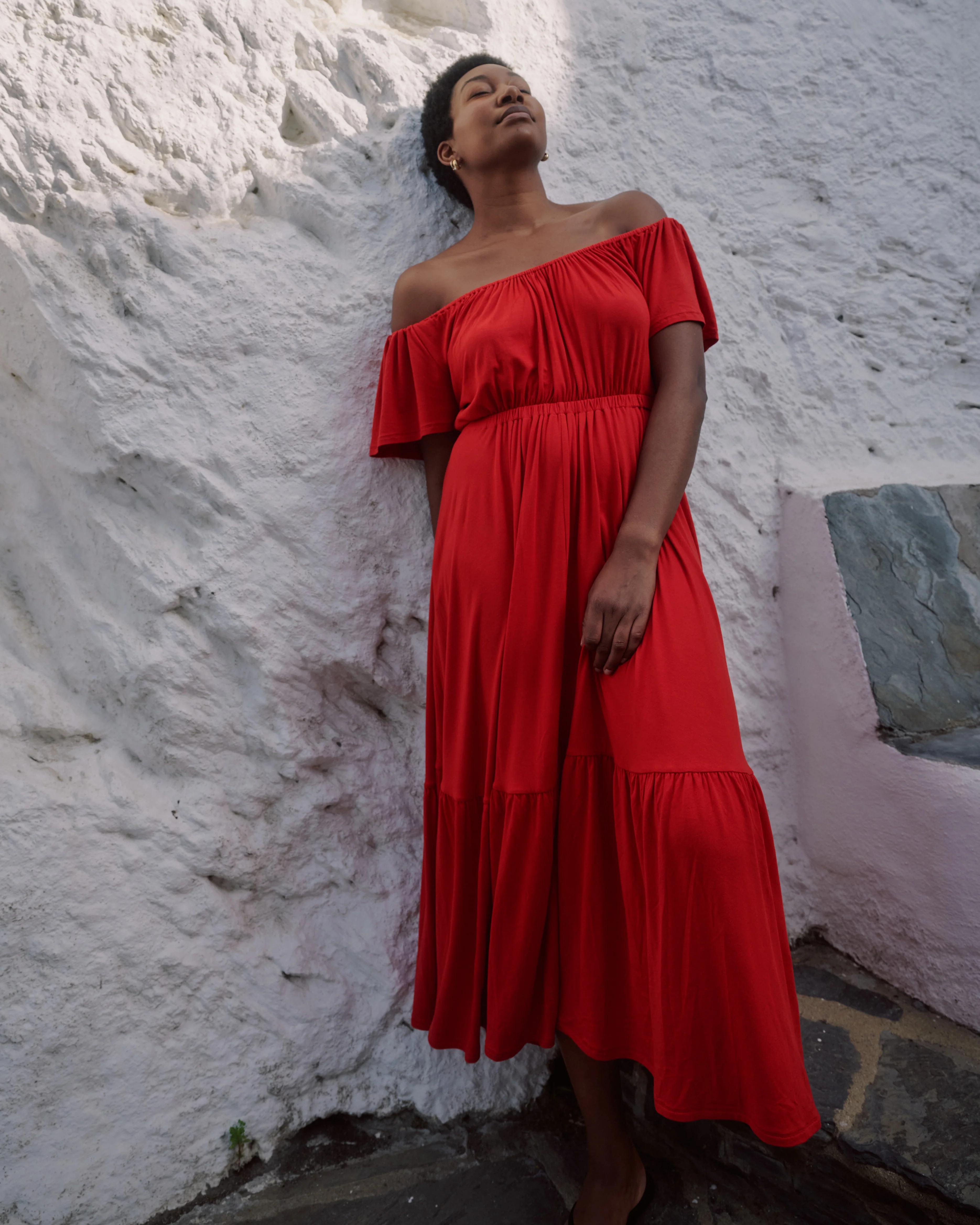 Kahlo Liquid Jersey Dress - Lipstick - Image 8