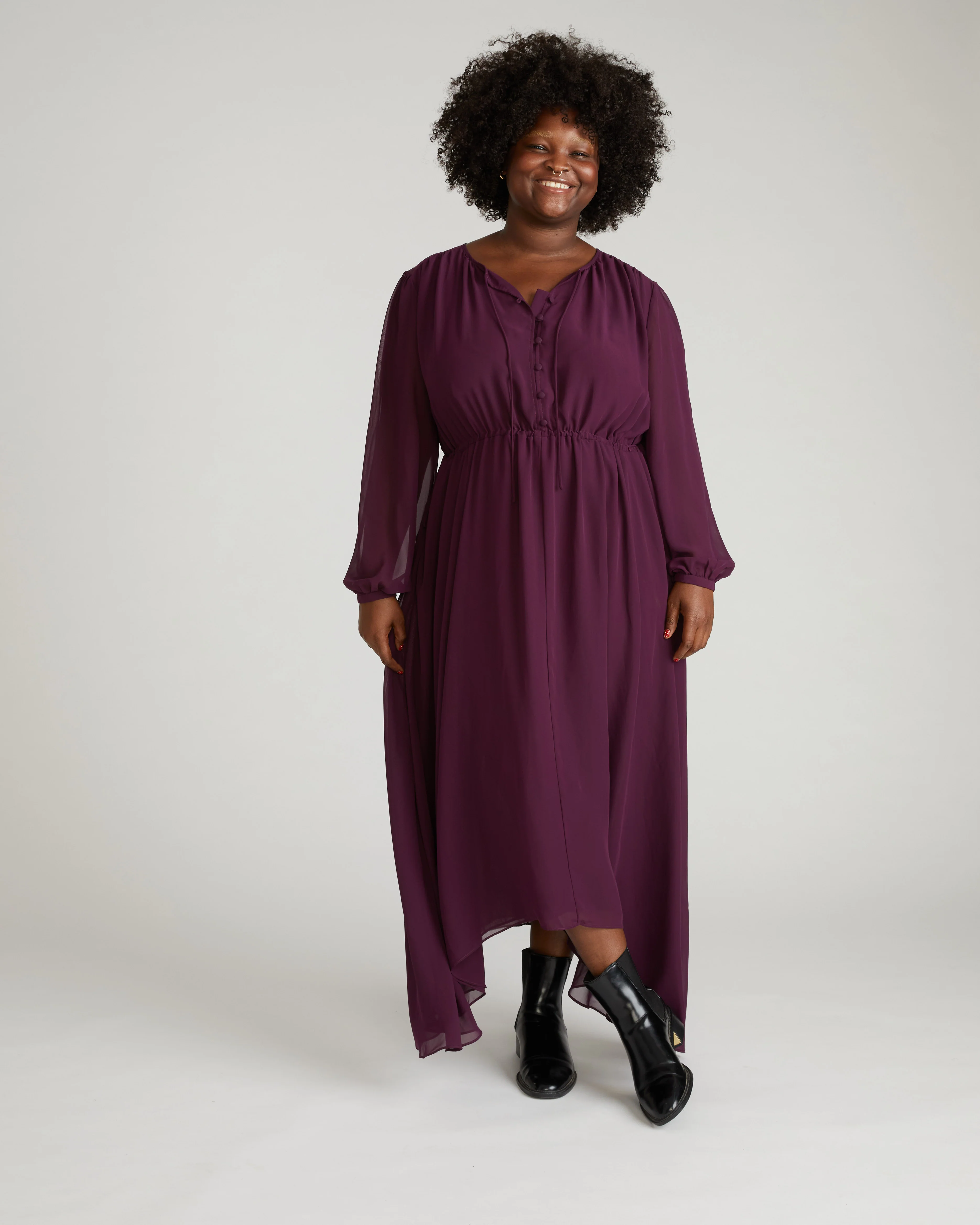 Karina Chiffon Dress - Gamay - Image 6