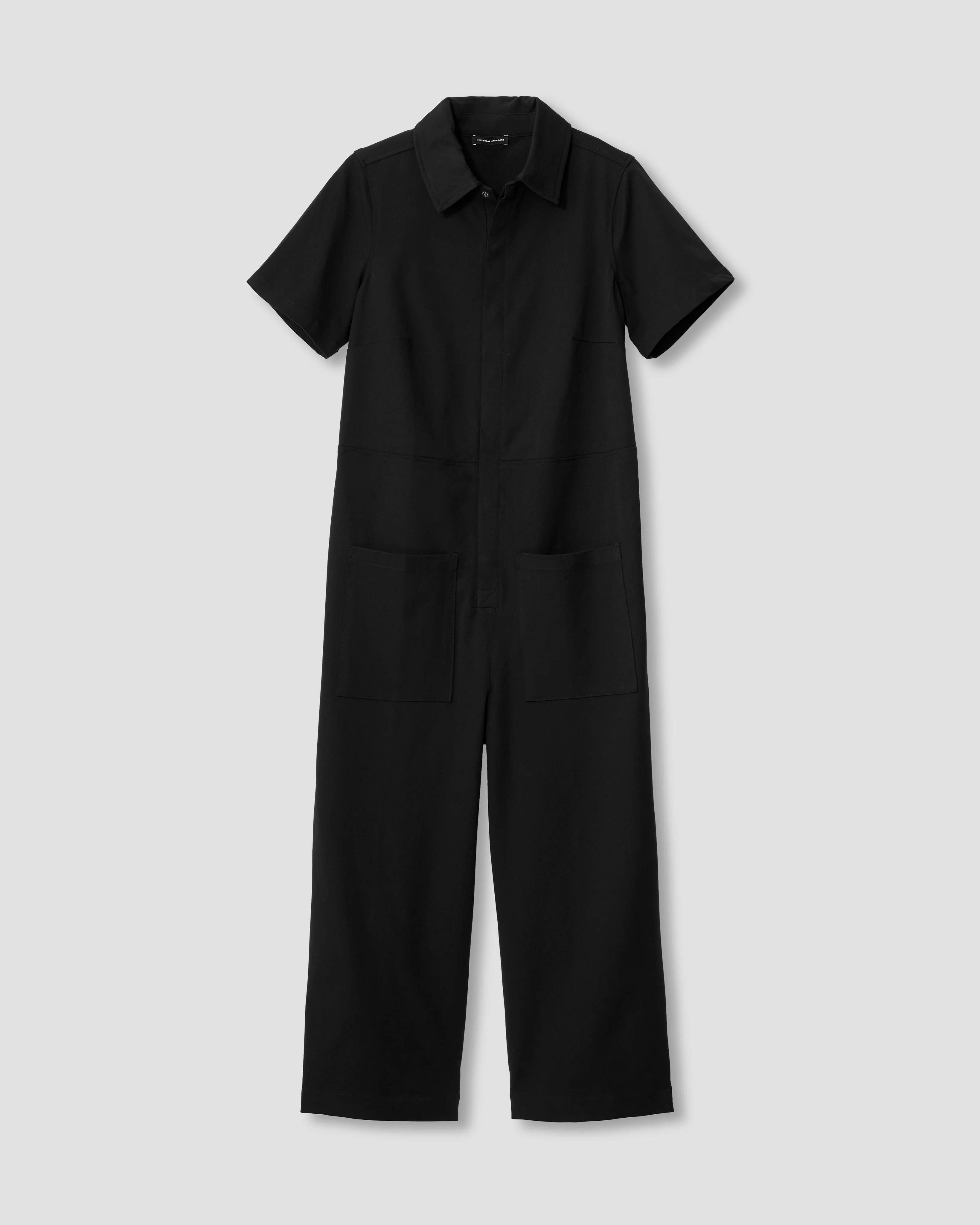 Kate Stretch Cotton Twill Jumpsuit - Black - Image 4