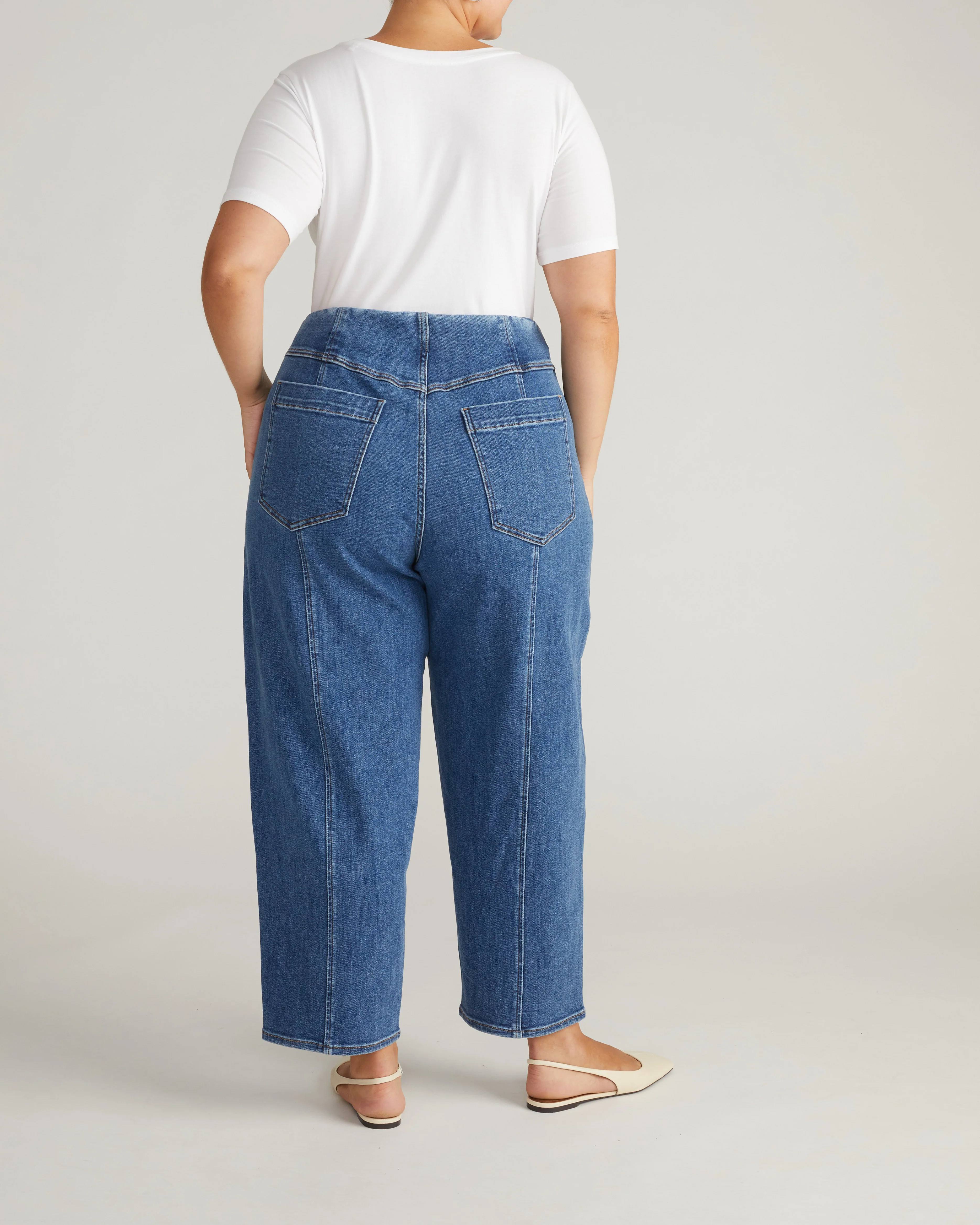 Keira Barrel Leg Jeans - Shallow Bay Blue - Image 15
