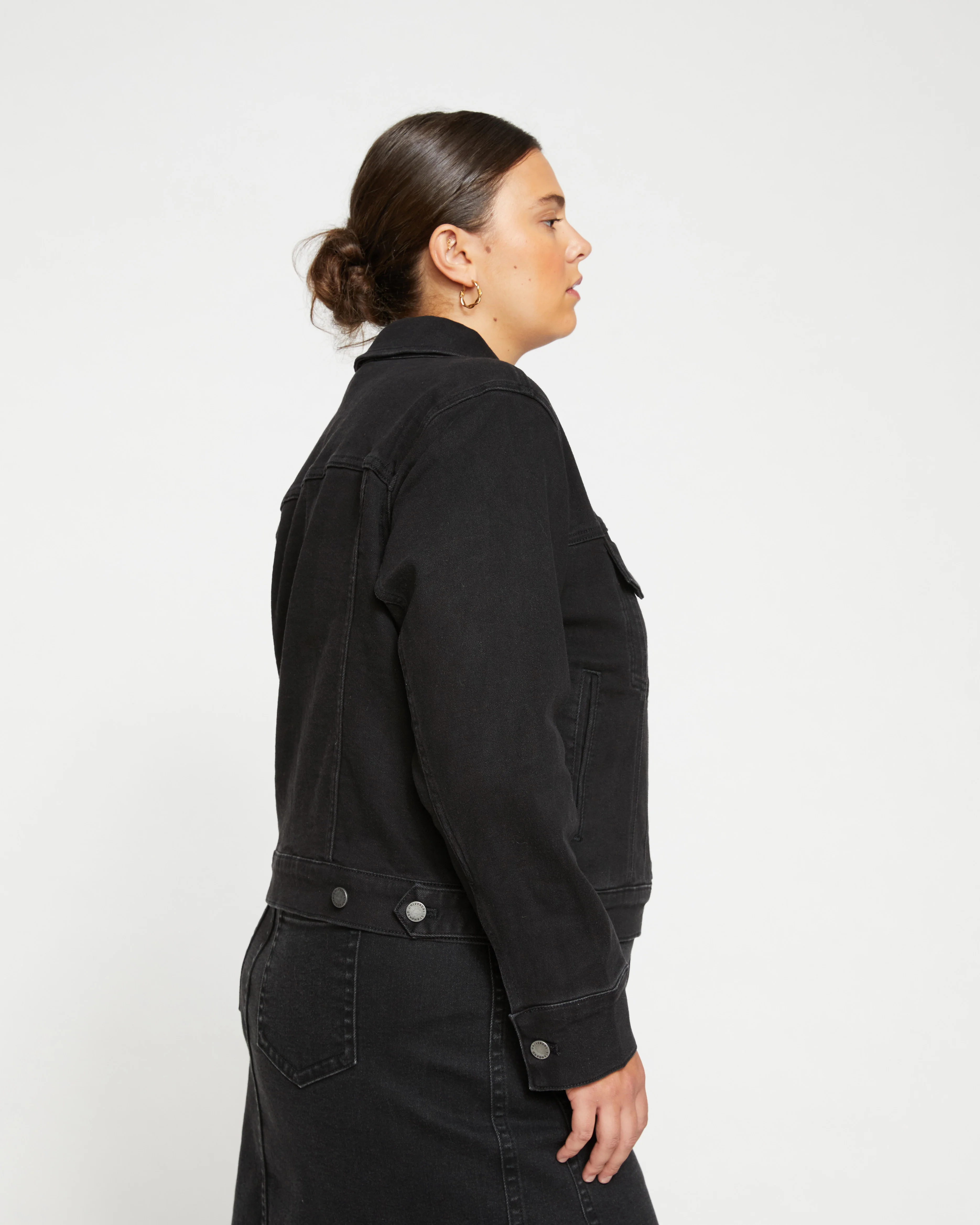 Kelsey Denim Jacket - Broken Black - Image 3
