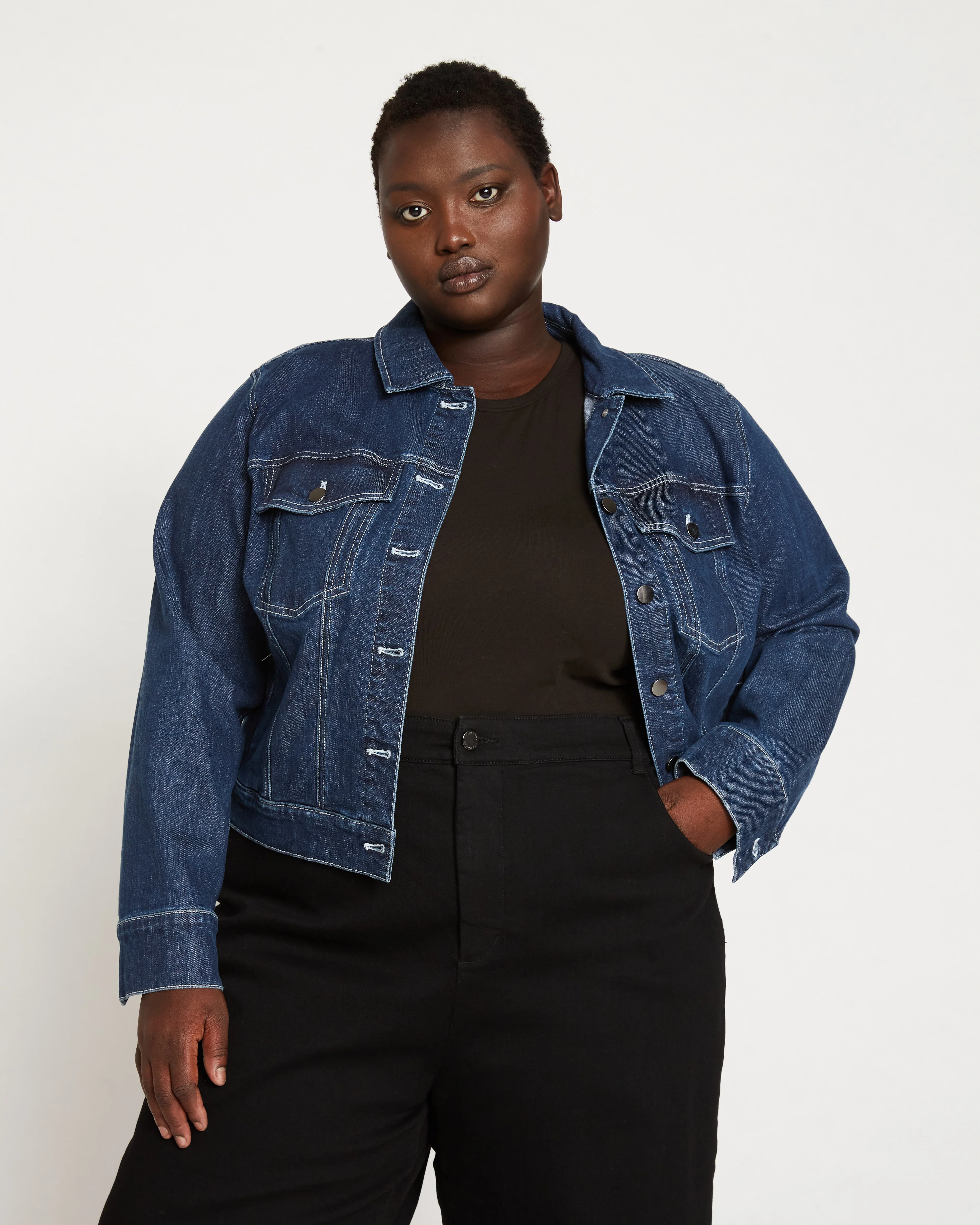 Kelsey Denim Jacket - Dark Indigo - Image 2