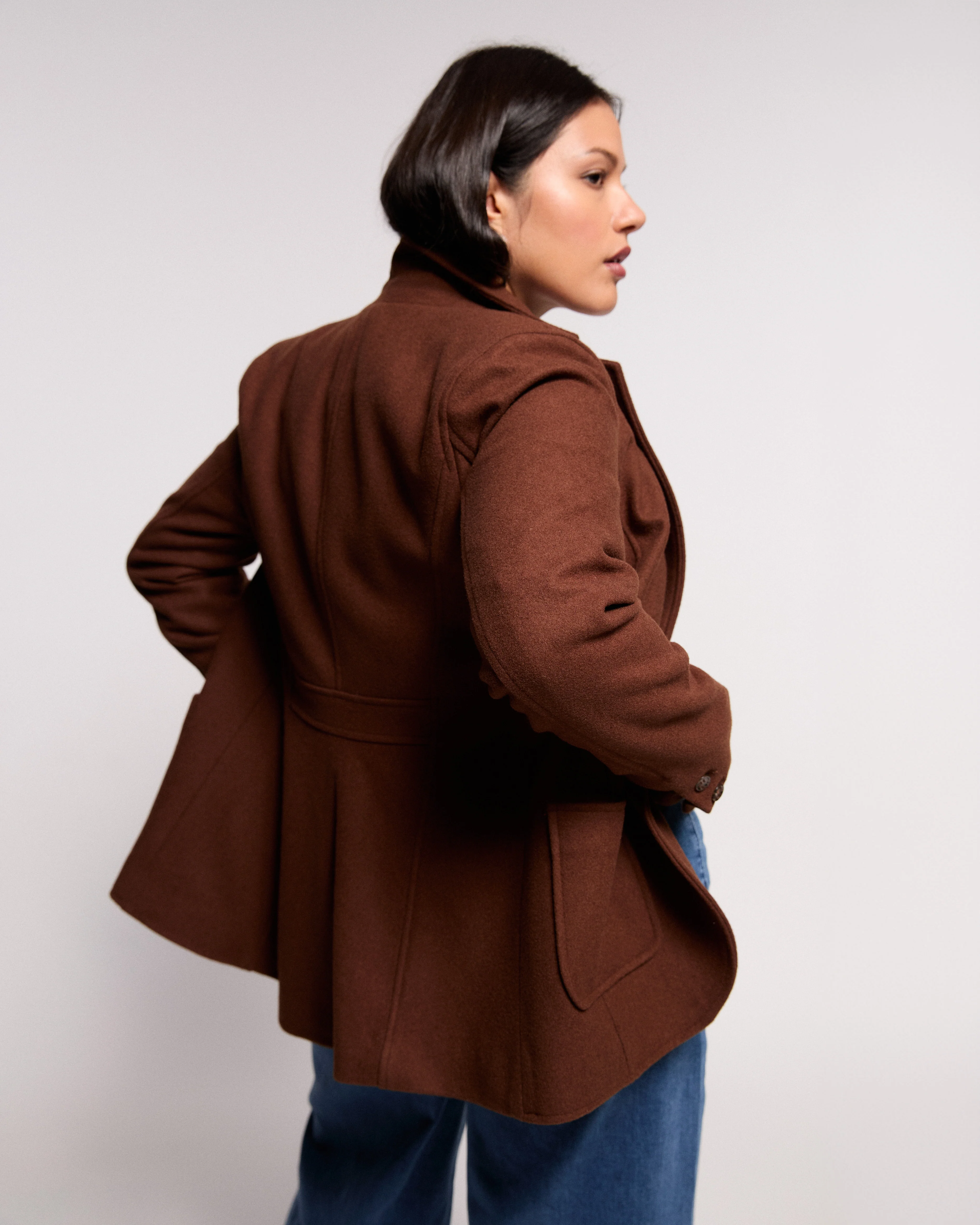 Kidjo Tailored Wool Jacket - Grizzly - Image 4