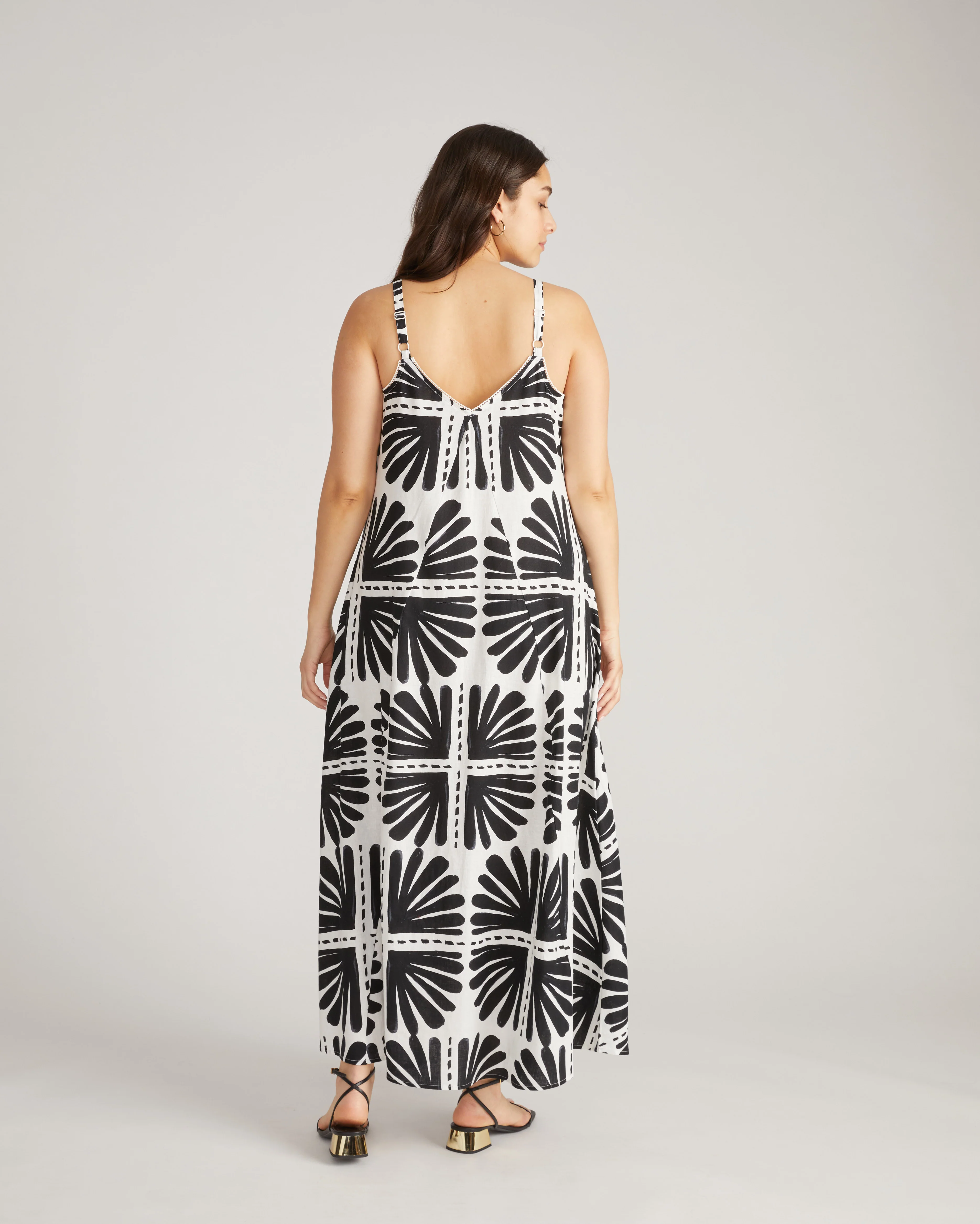 Kite Linen Dress - Ink Bloom Print - Image 7