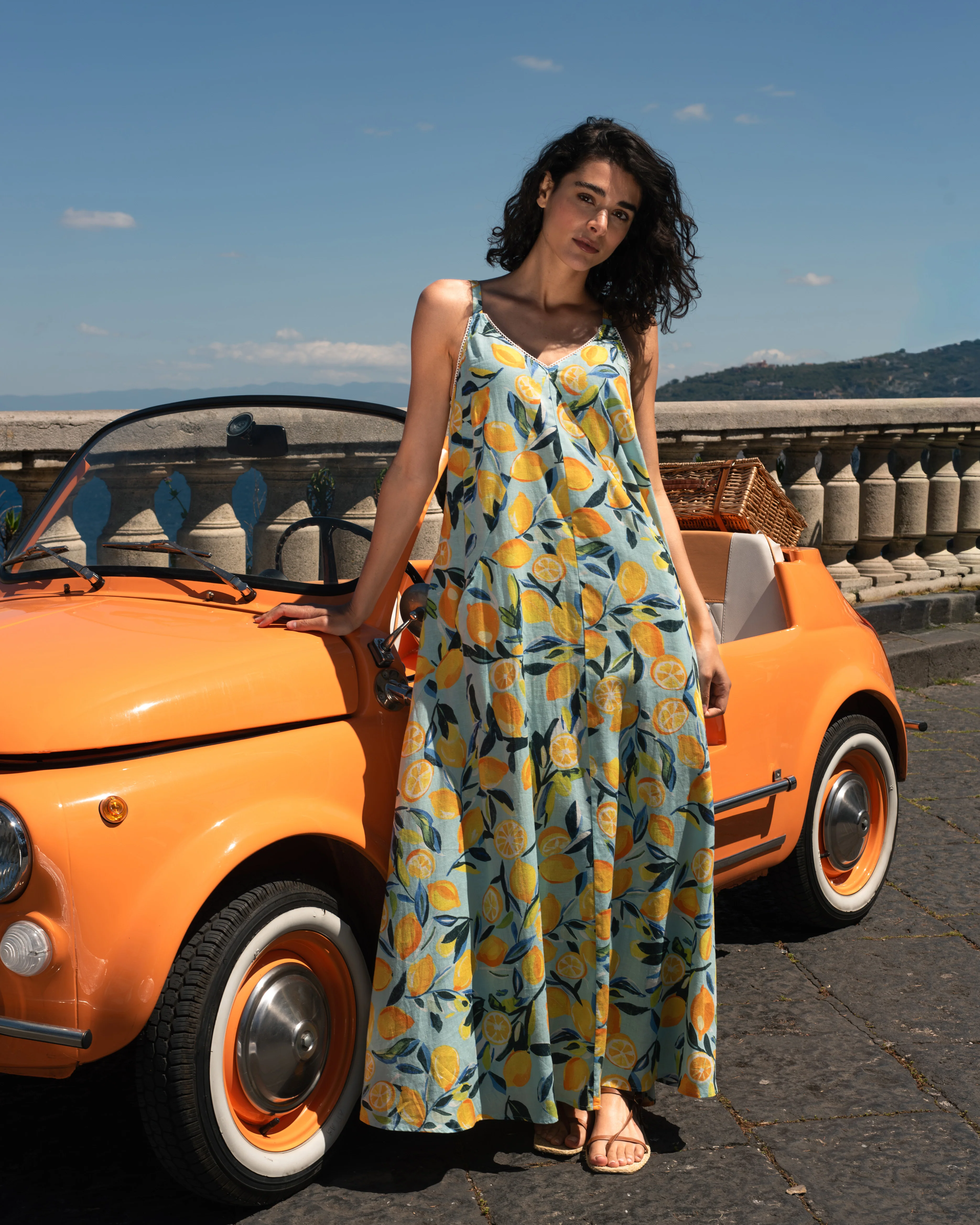 Kite Linen Dress - Limoncello Print - Image 3