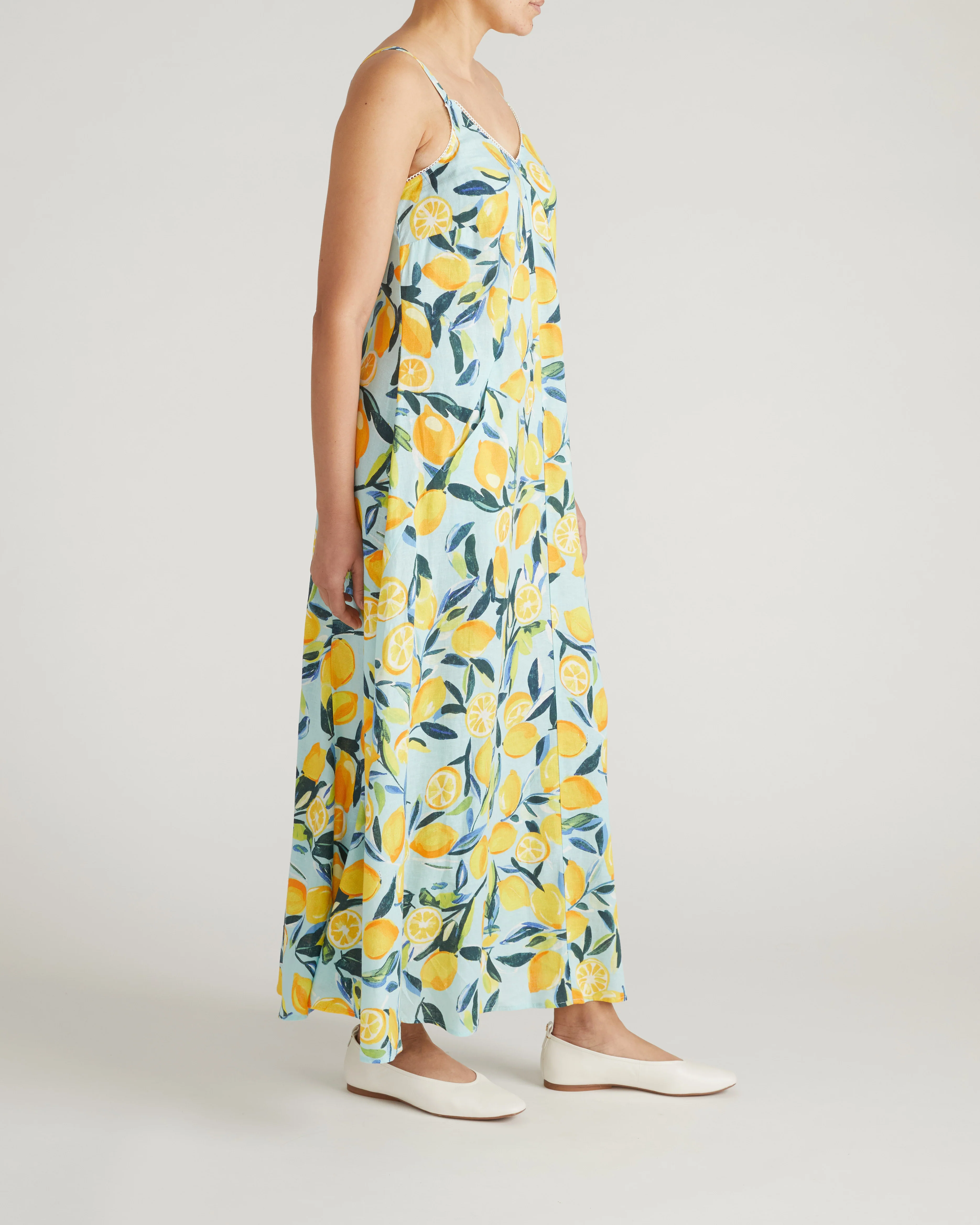 Kite Linen Dress - Limoncello Print - Image 6