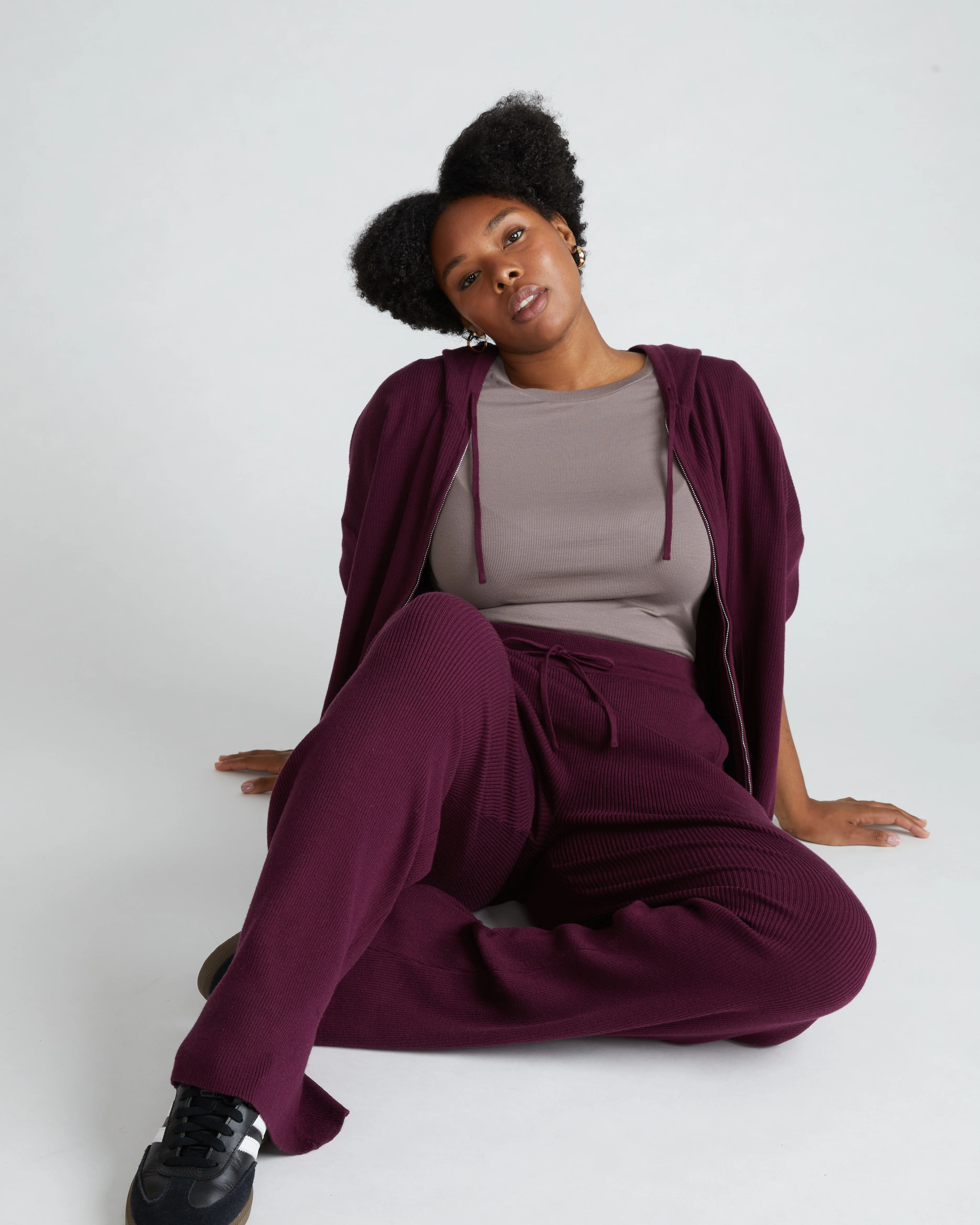 Knitted Mila Pants - Acai - Image 3