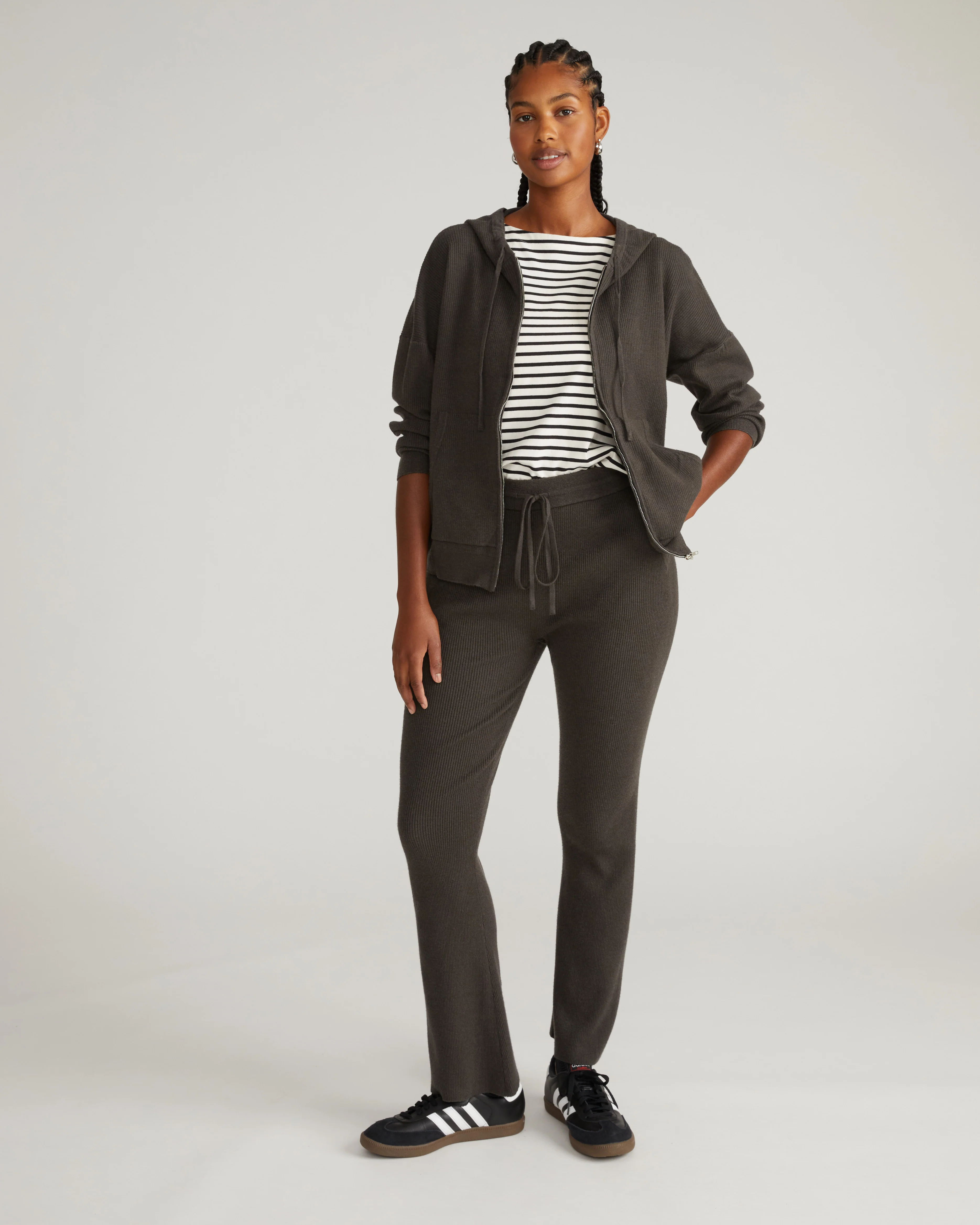 Knitted Mila Pants - Graphite - Image 2
