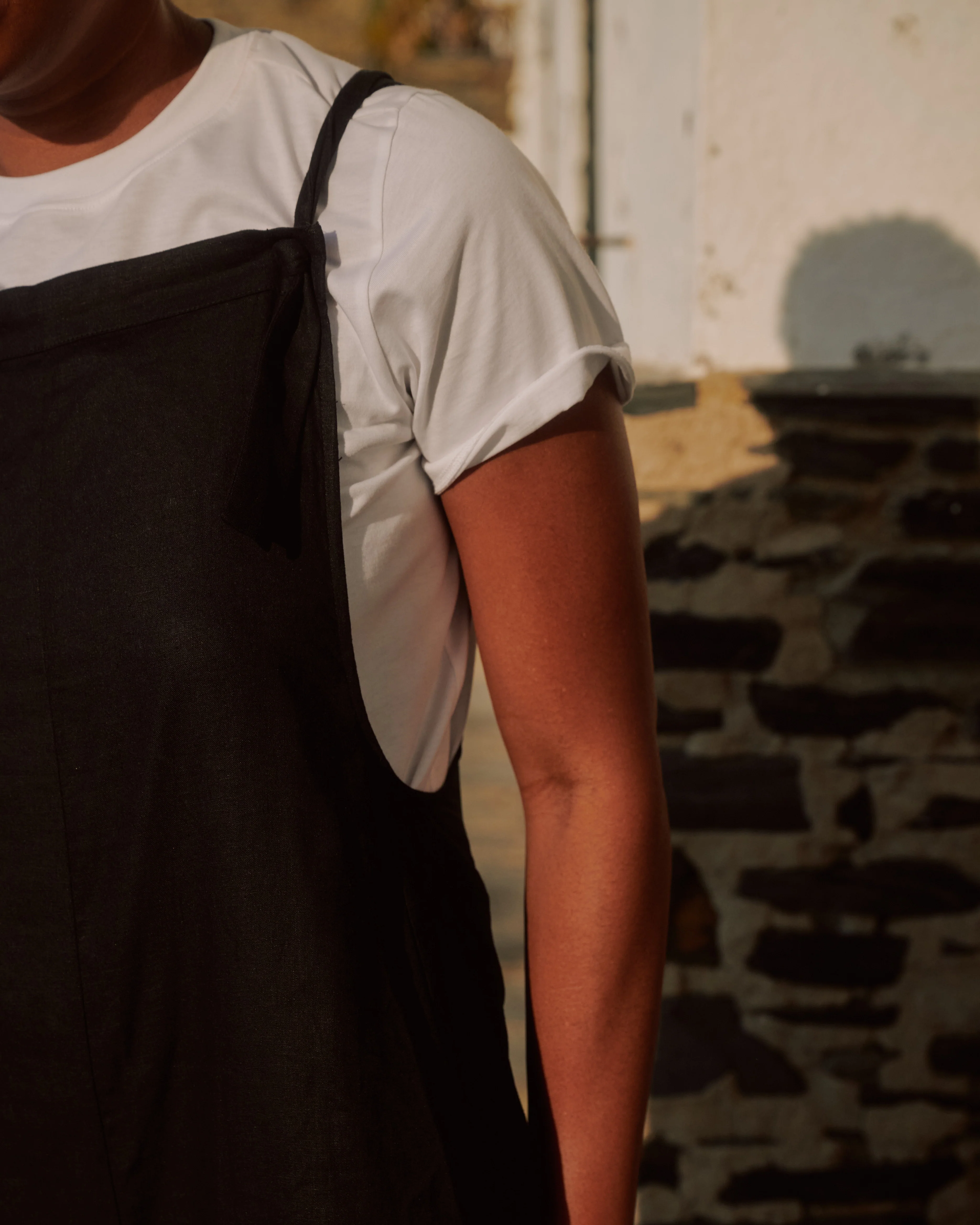 Kora Linen Overalls - Black - Image 2