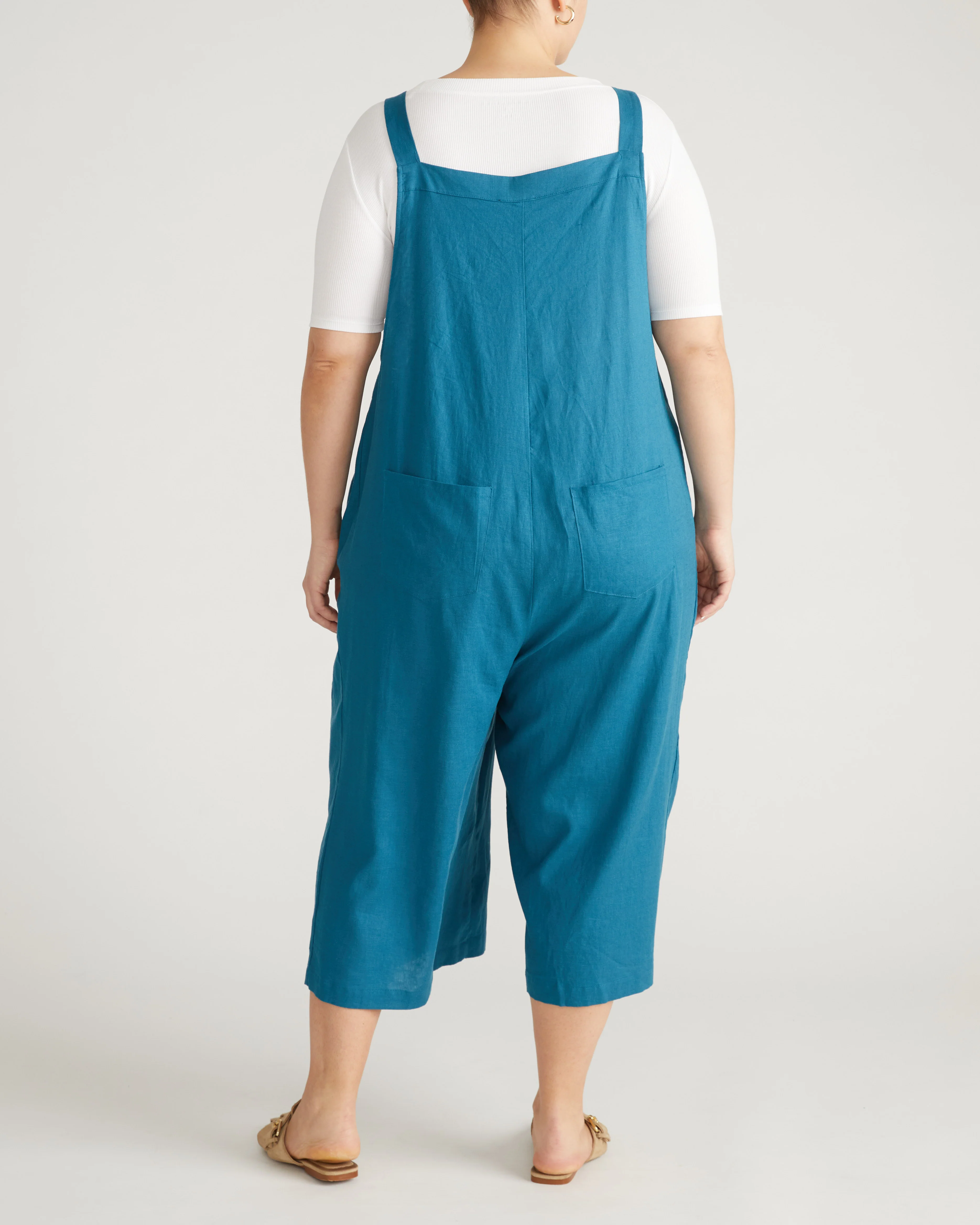 Kora Linen Overalls - Ink Blue - Image 4