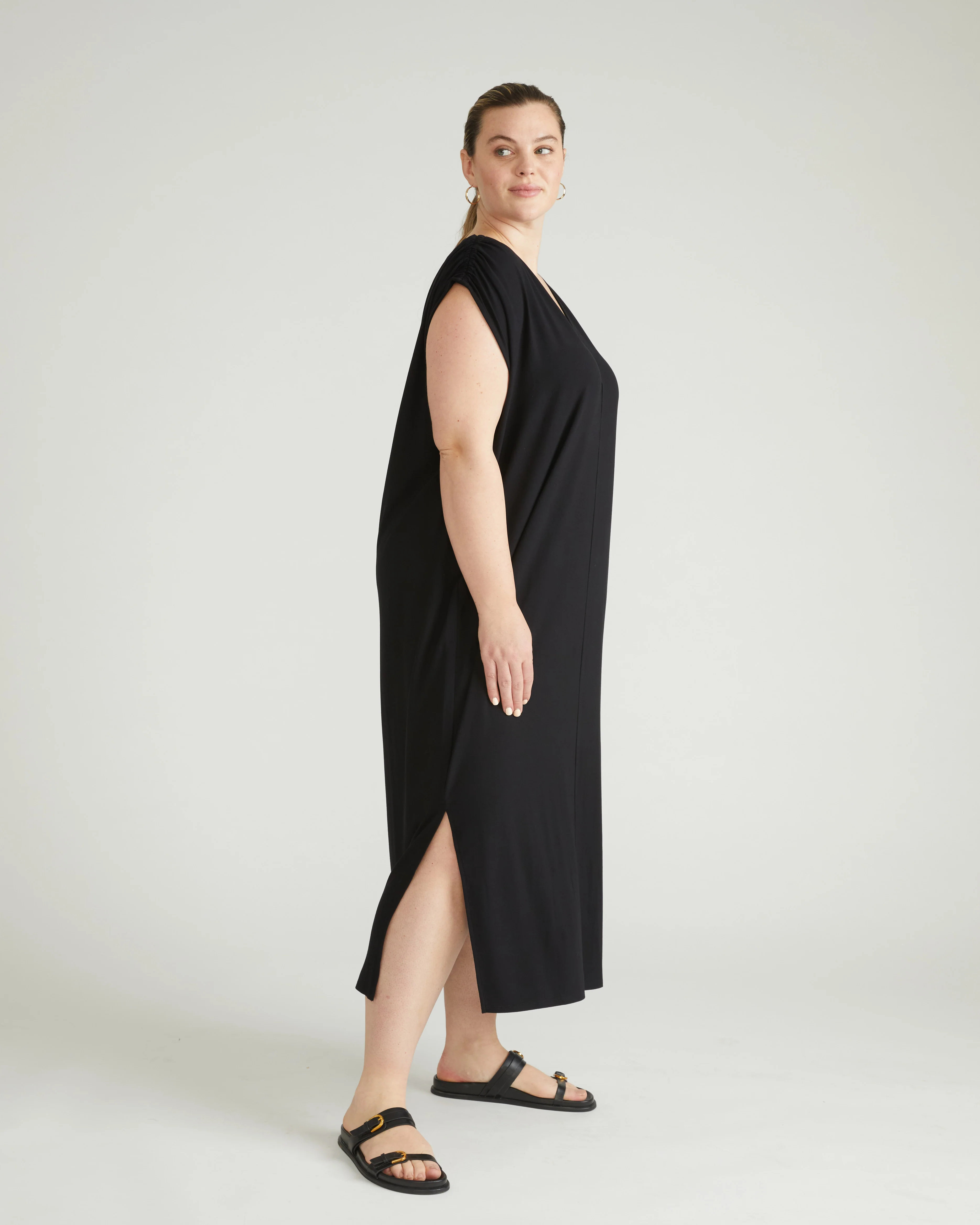 Kris Divine Jersey Kaftan - Black - Image 3