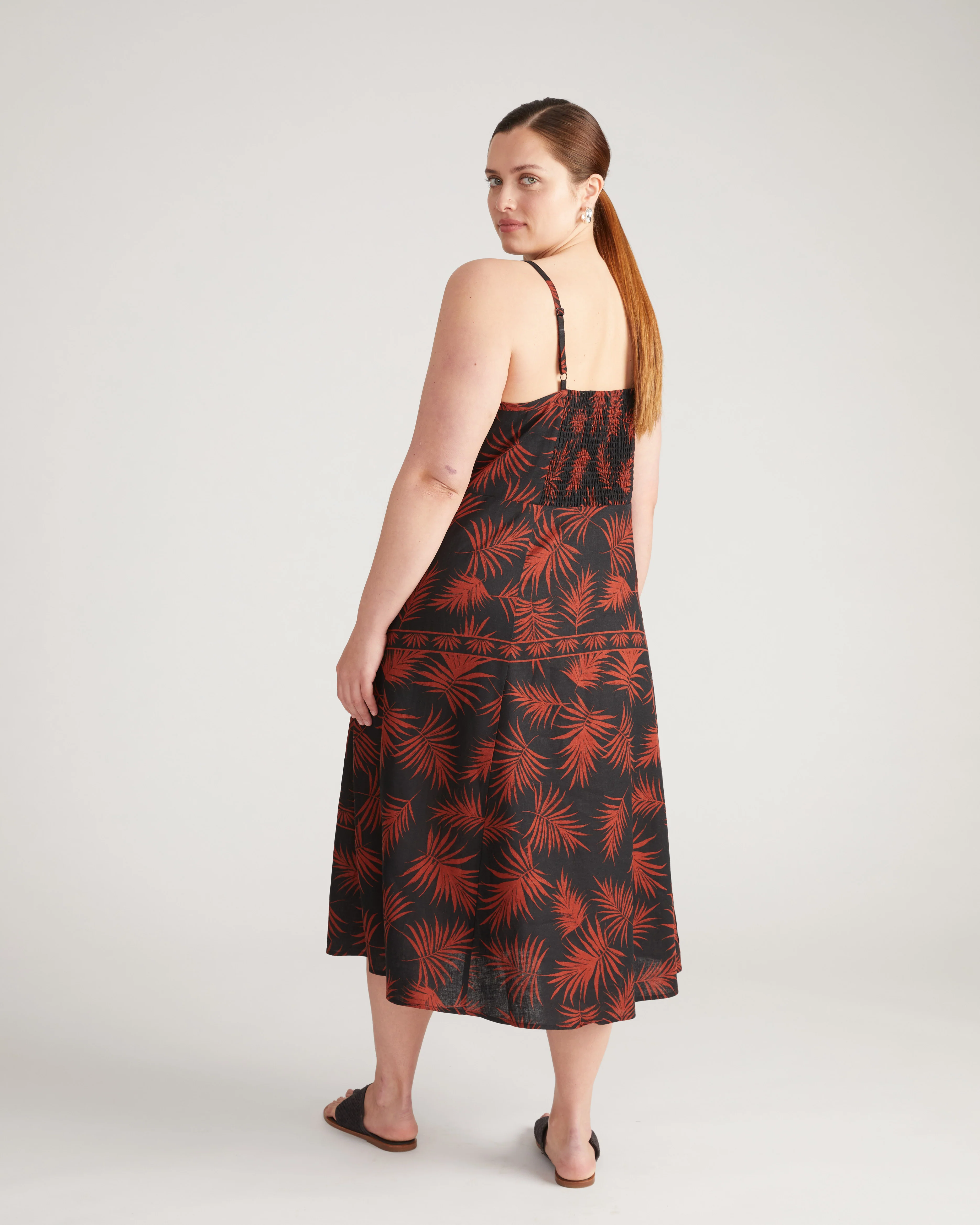 Kuki Linen Midi Dress - Bohem Print - Image 4