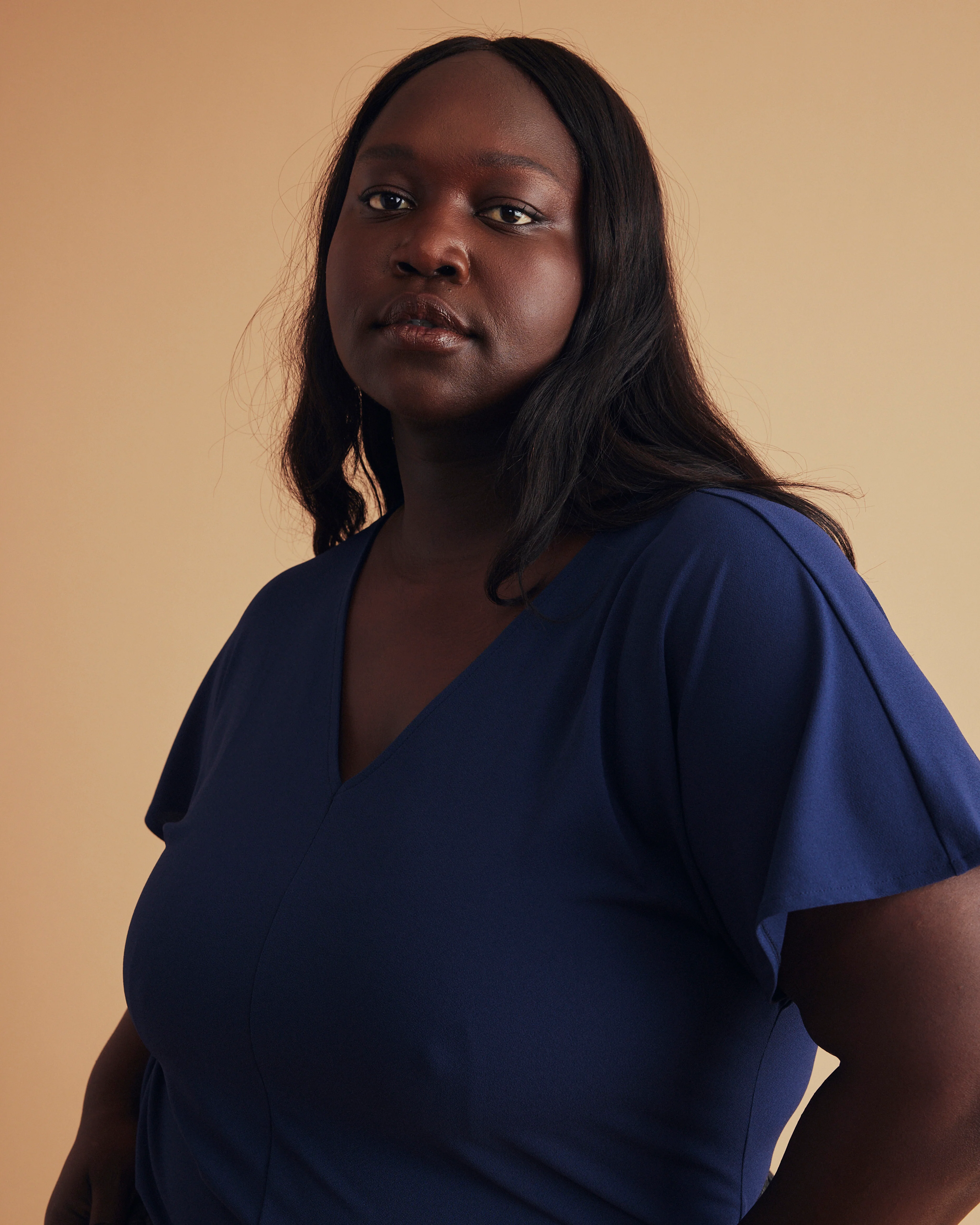 Lansbury Crepe Jersey Blouse - Brilliant Navy - Image 6