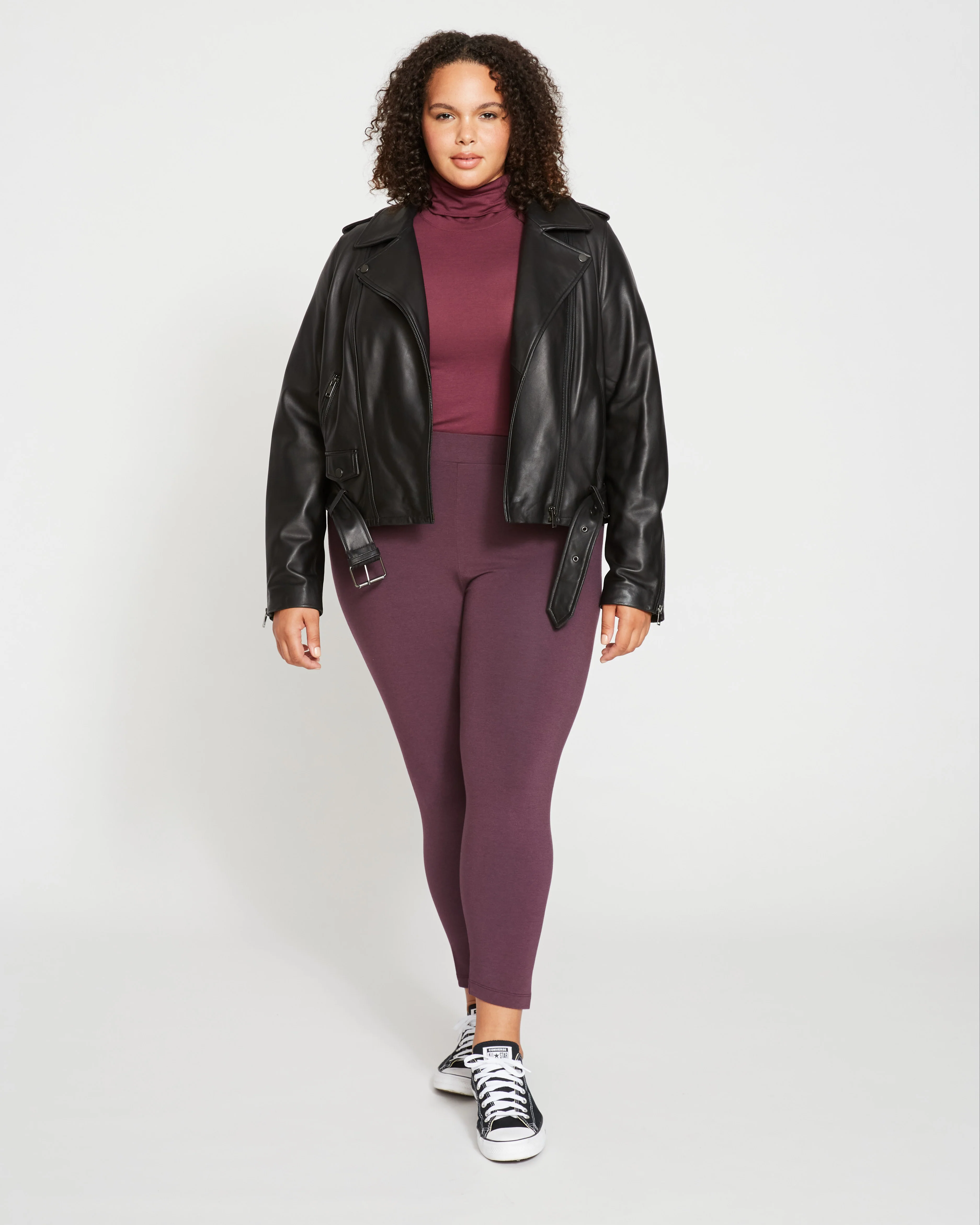 Leeron Leather Moto Jacket - Black - Image 3