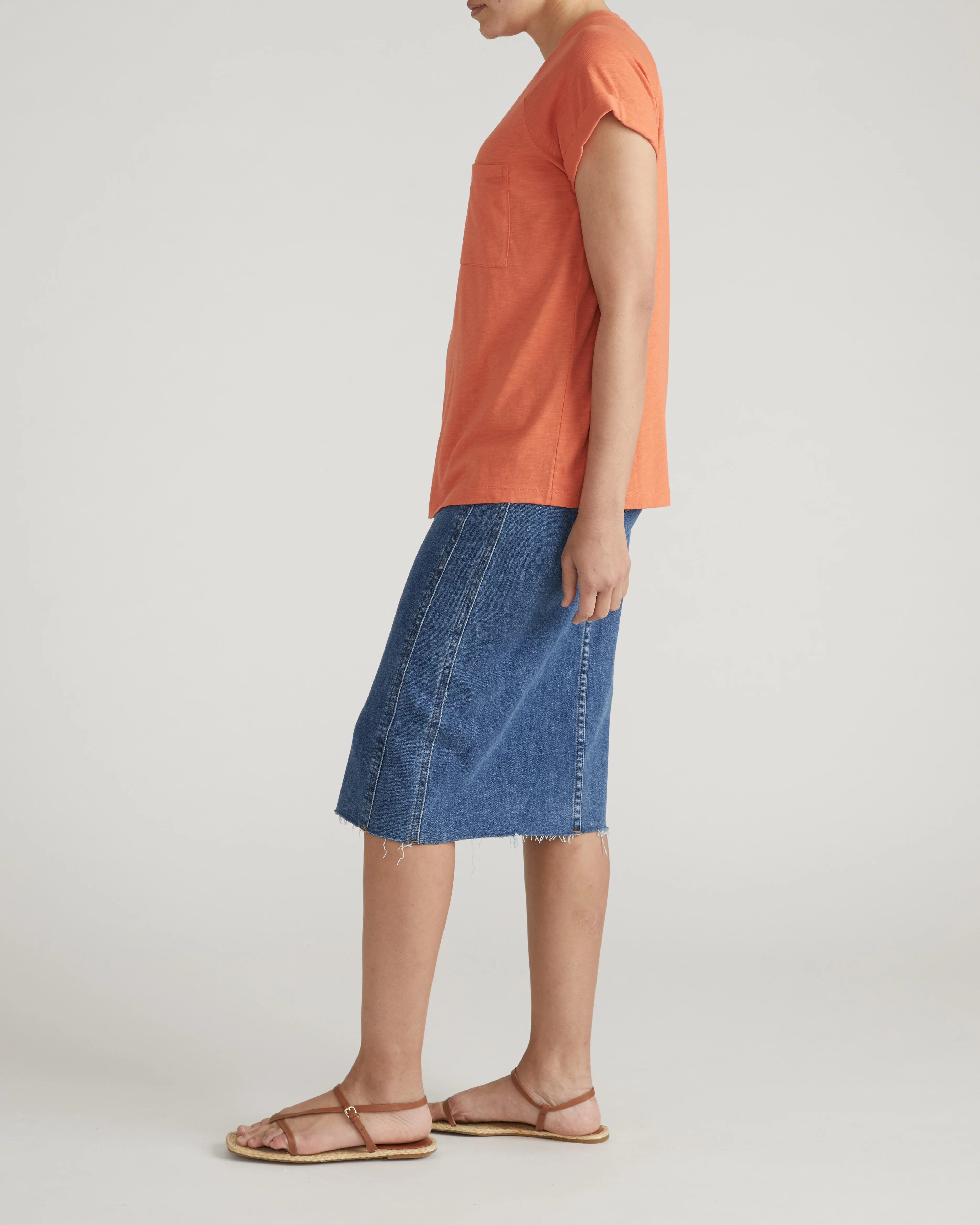 Light-As-Air Boy Tee - Italian Orange - Image 6