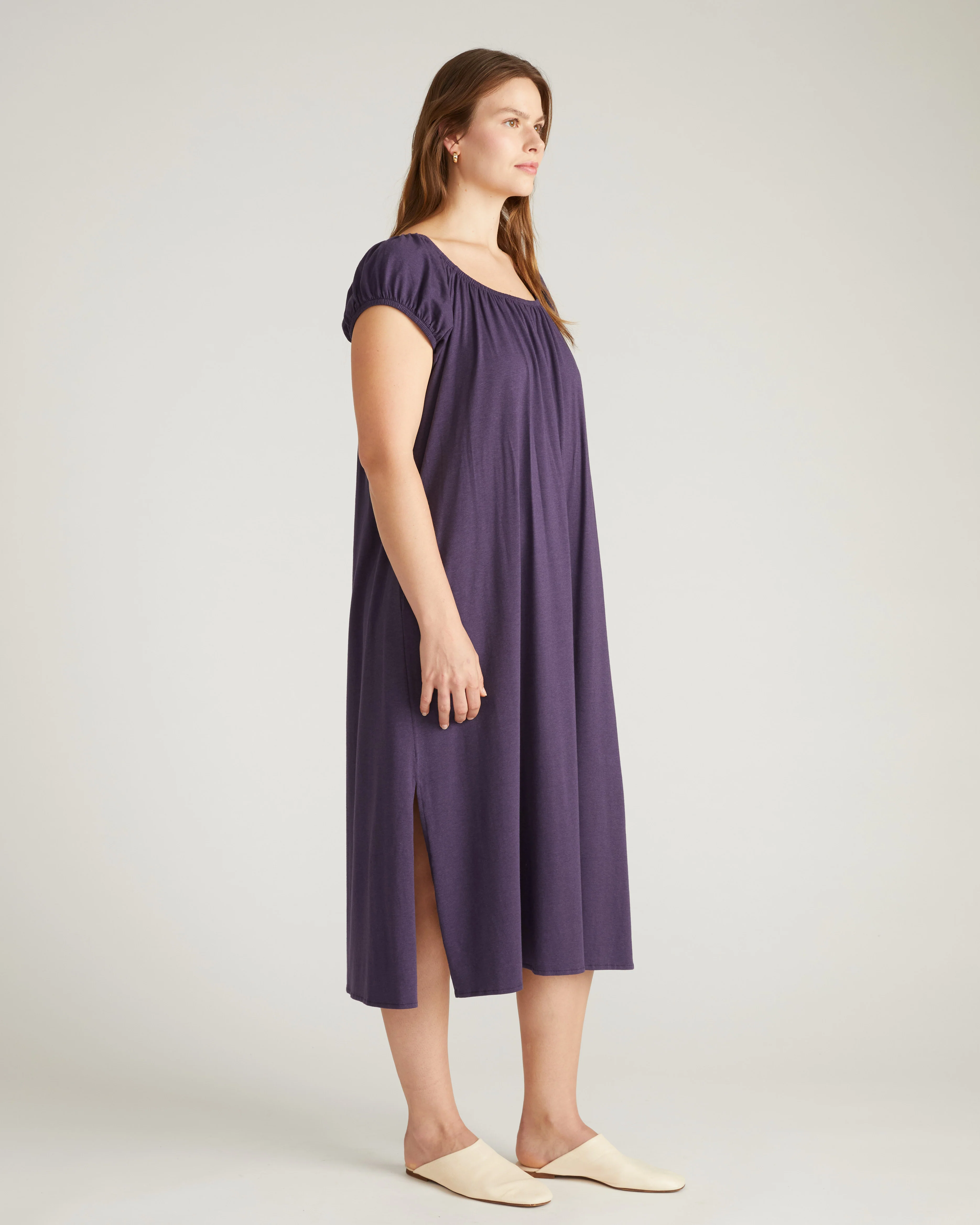 Lilian Long Sleep Dress - Anthracite - Image 2