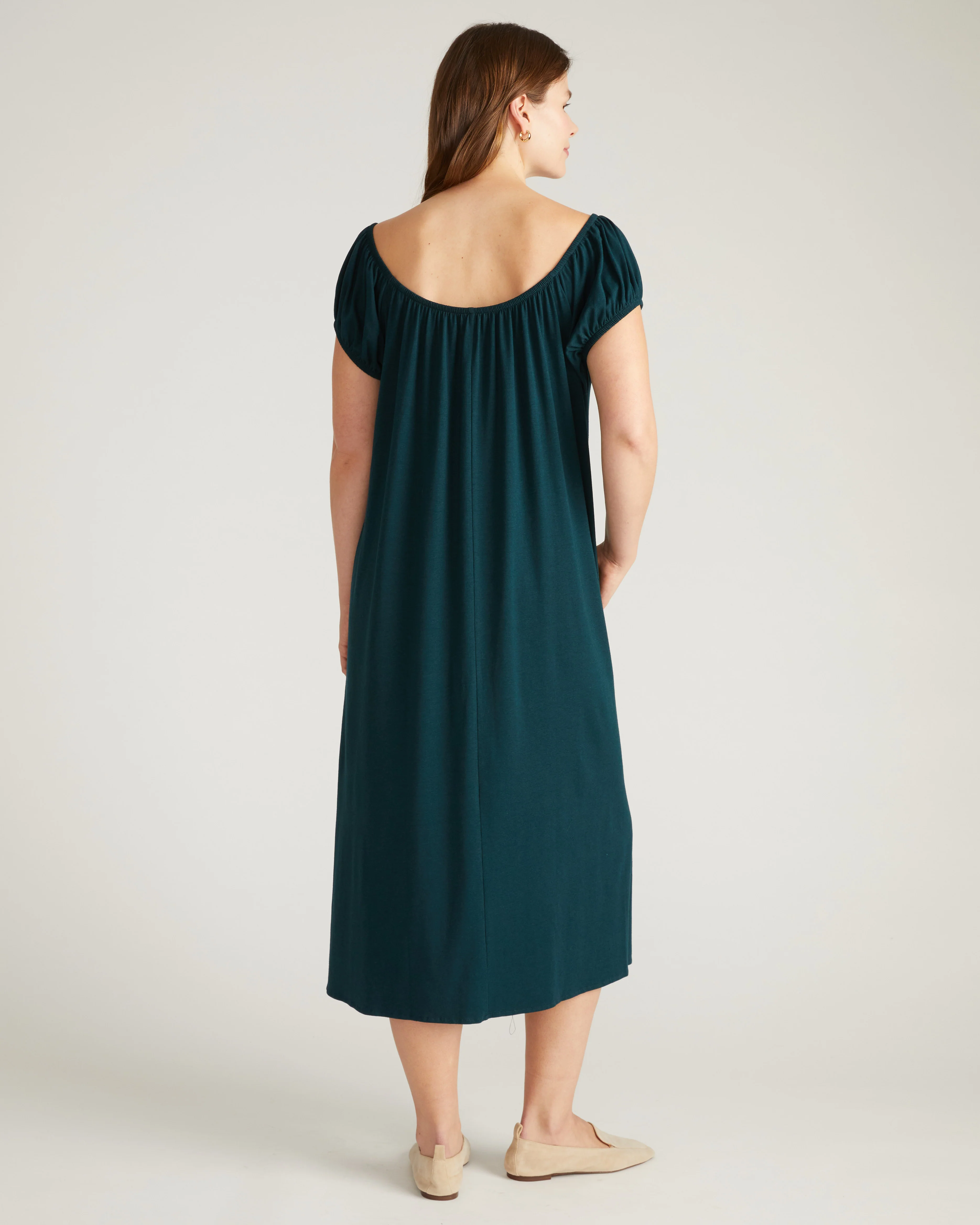 Lilian Long Sleep Dress - Deep Sea - Image 3