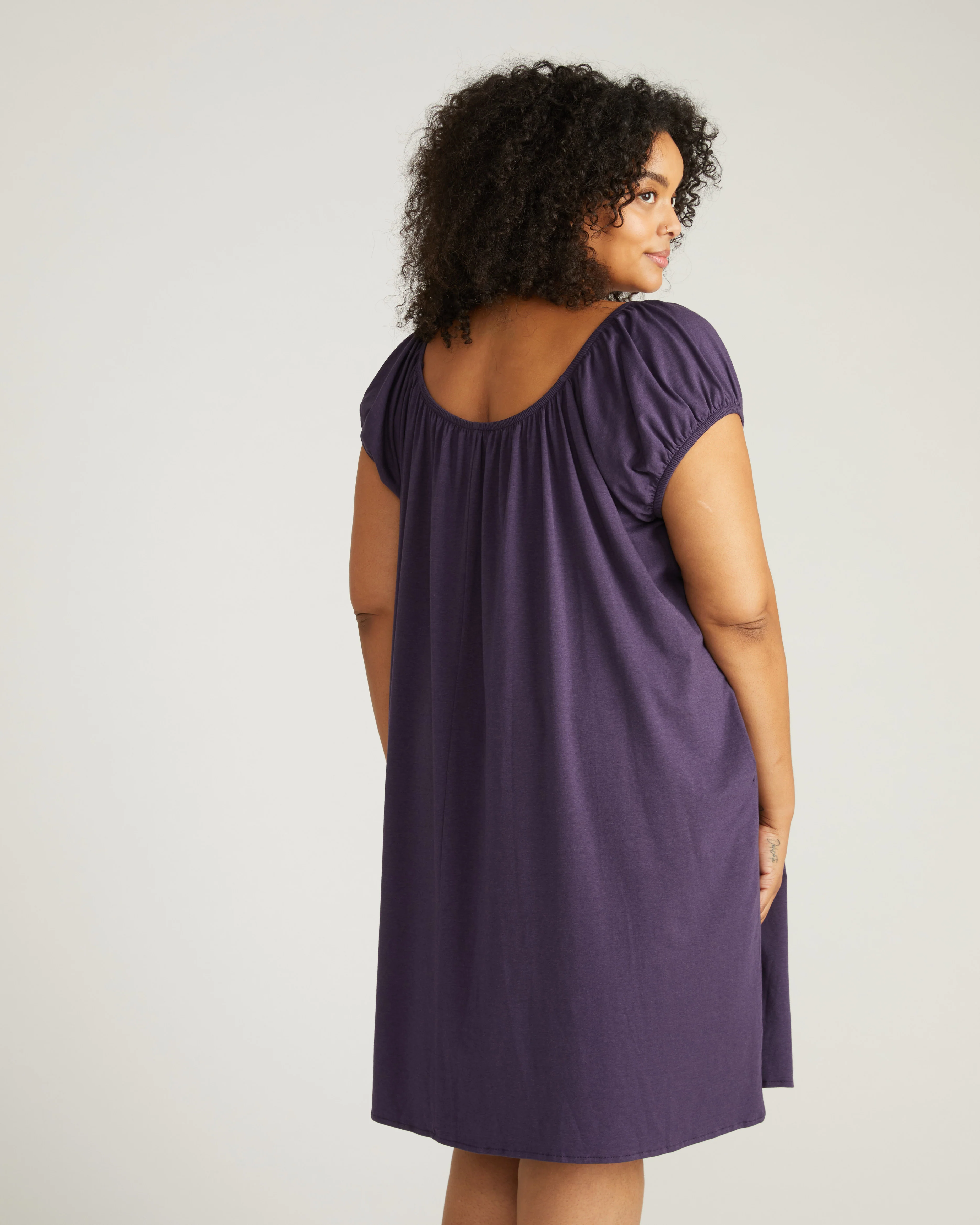 Lilian Short Sleep Dress - Anthracite - Image 3