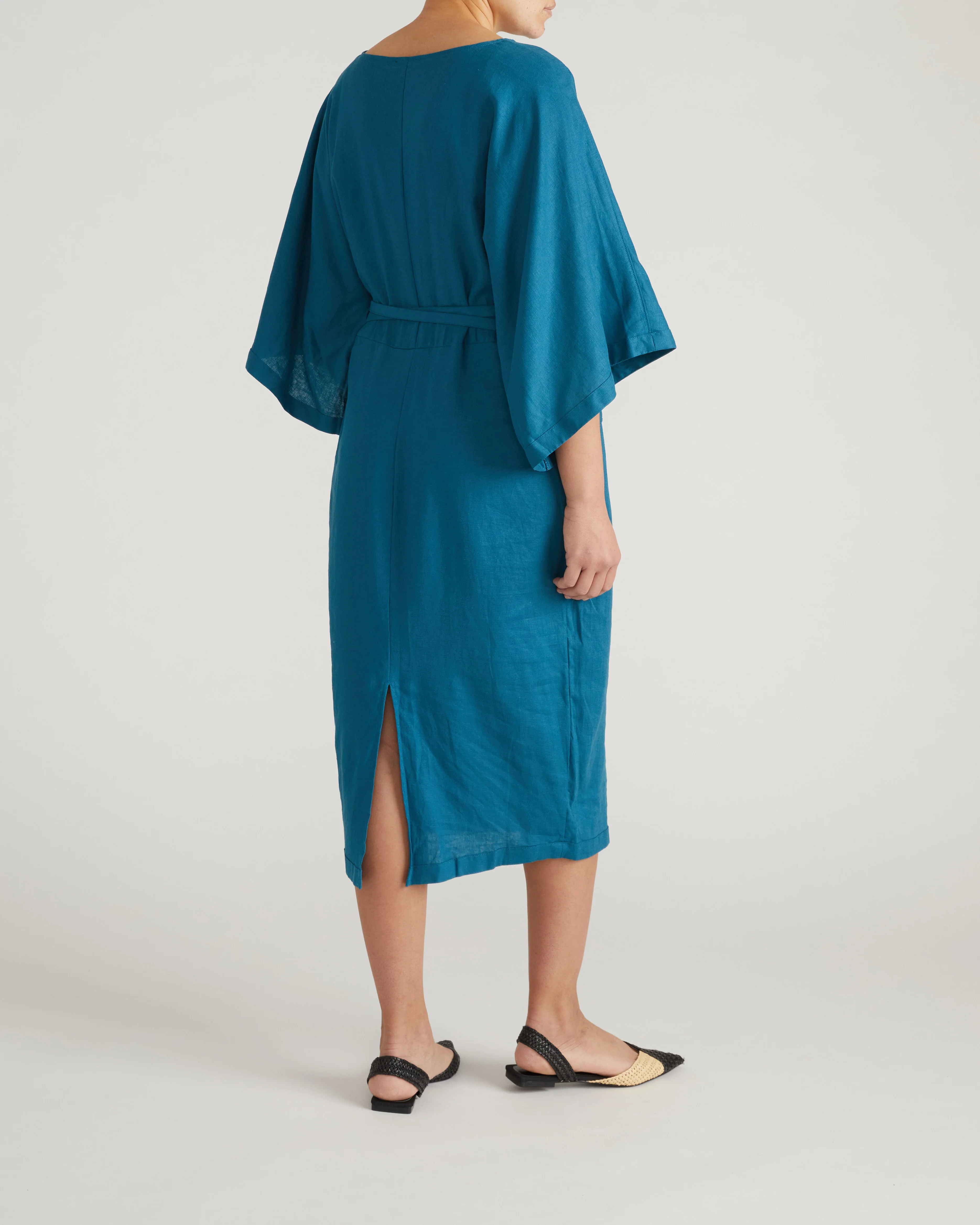 Lio Linen Dress - Ink Blue - Image 5