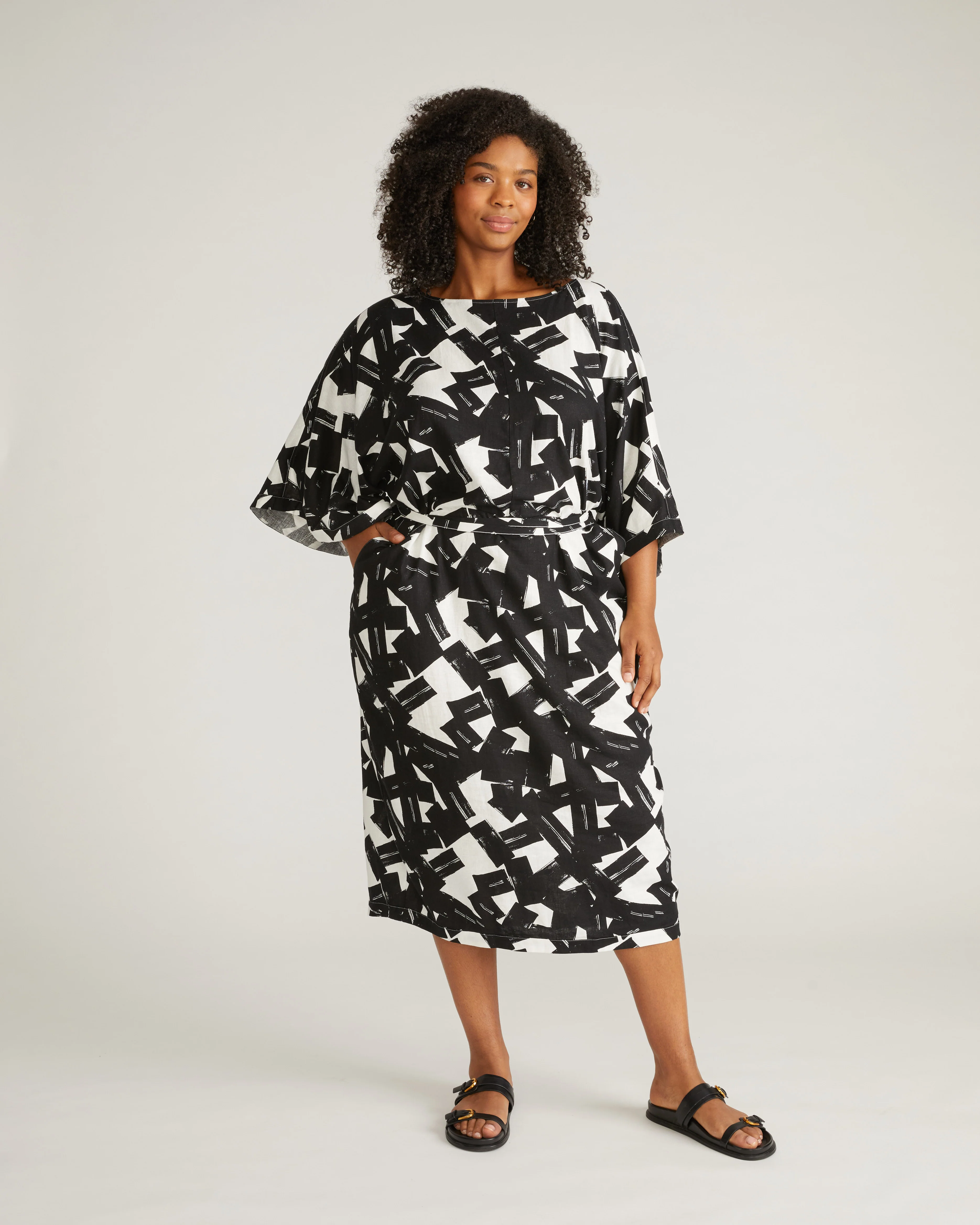 Lio Linen Dress - Santiago Print - Image 6