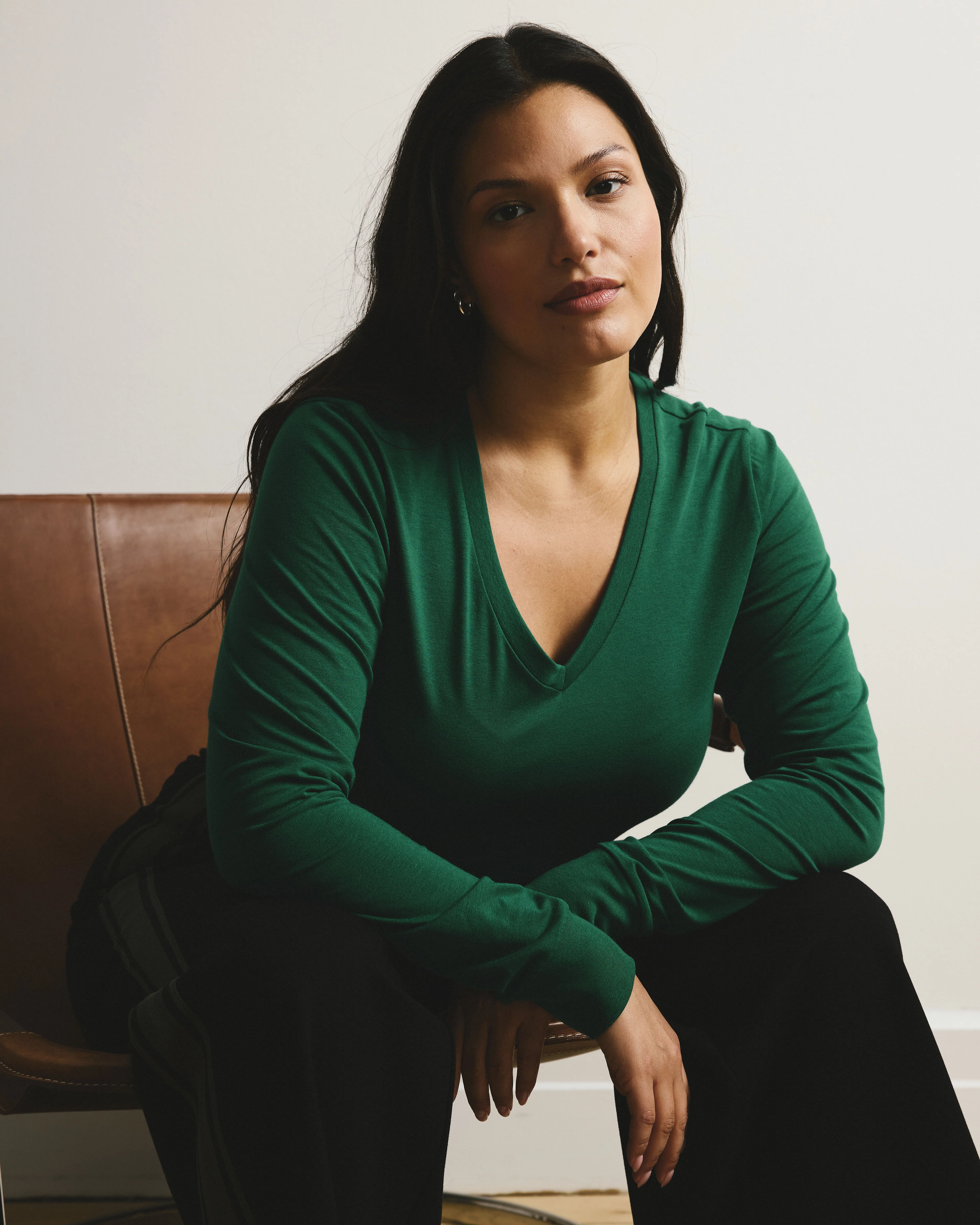 Long Sleeve V Rex - Aventurine - Image 2