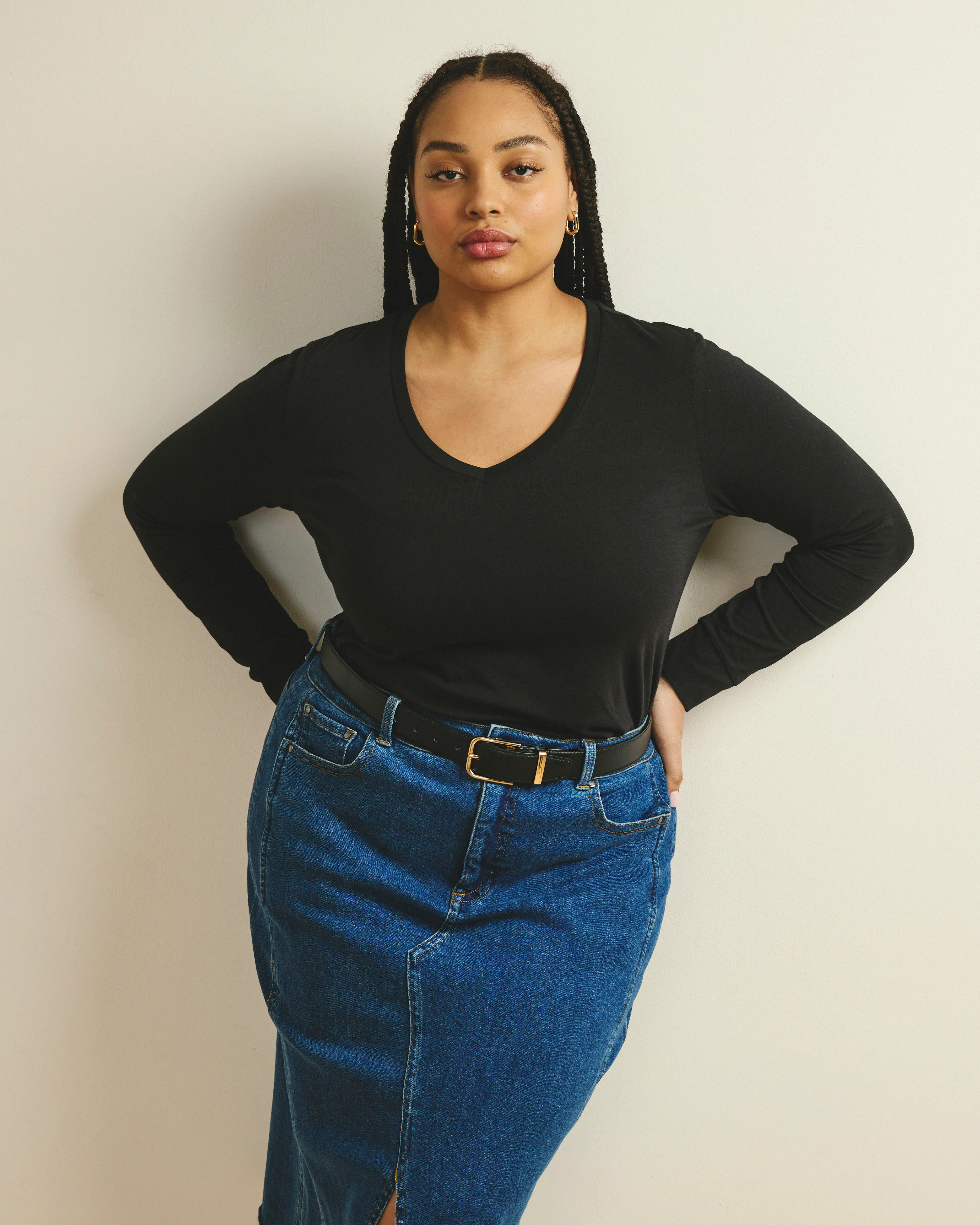 Long Sleeve V Rex - Black - Image 2