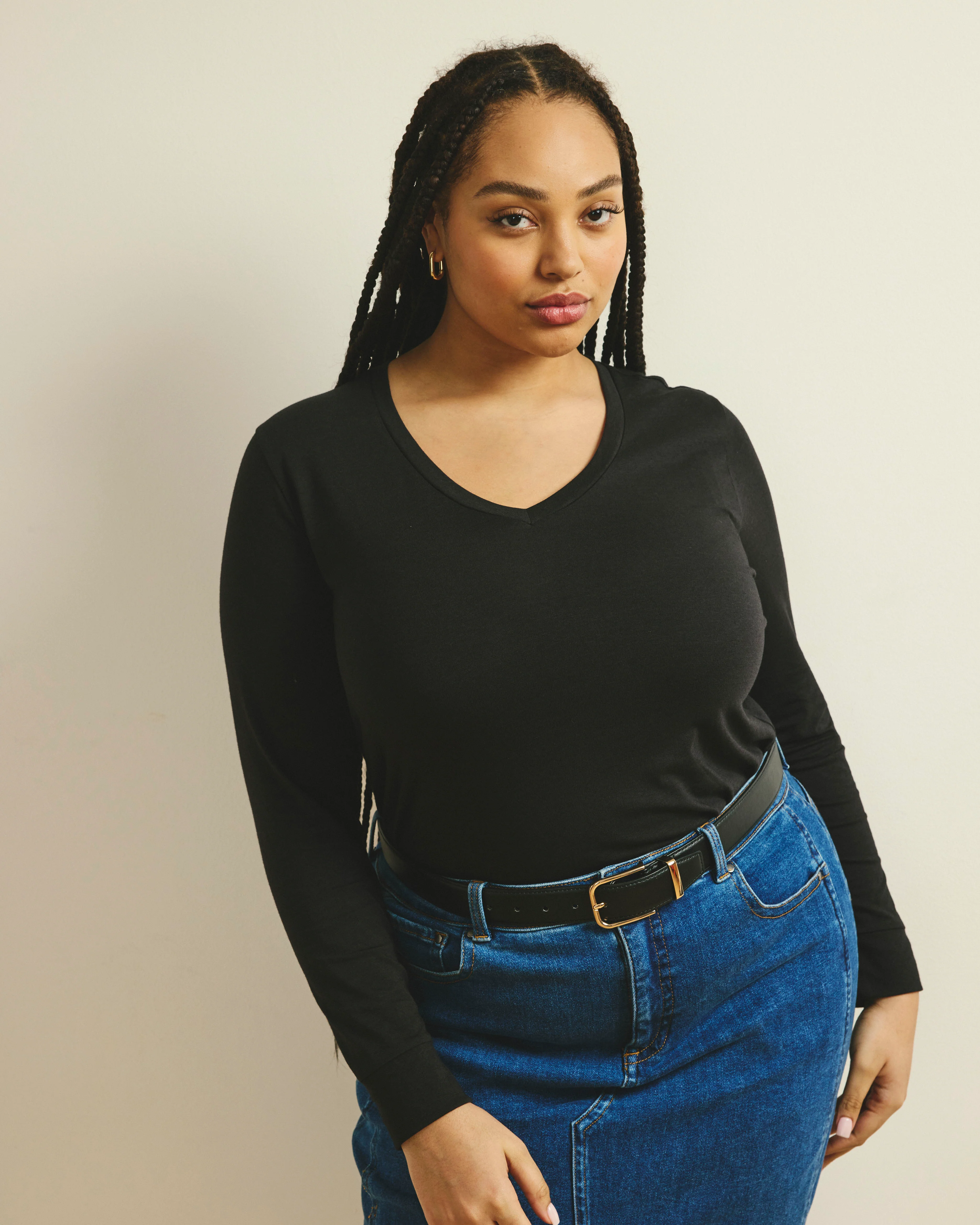 Long Sleeve V Rex - Black - Image 3