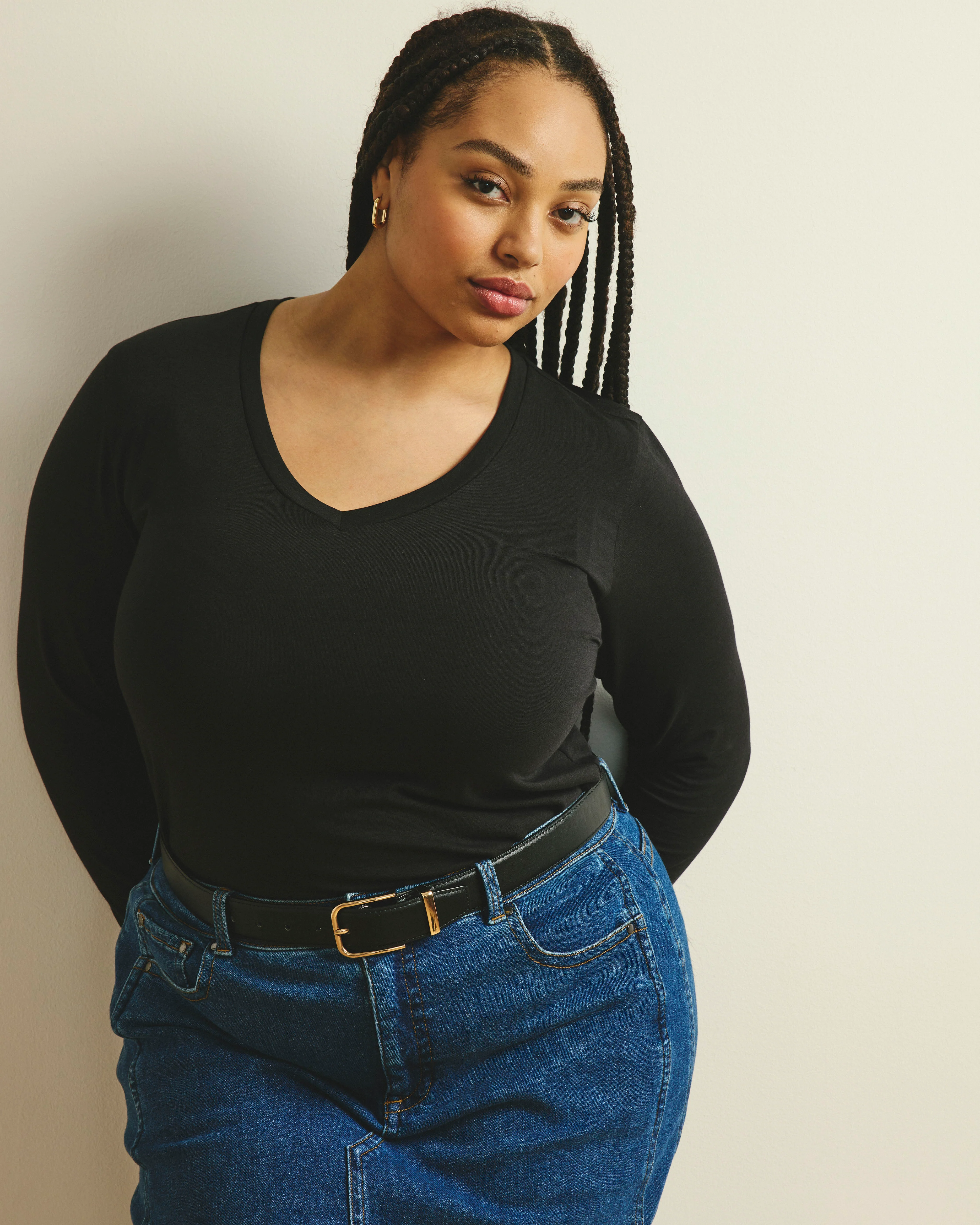 Long Sleeve V Rex - Black - Image 4