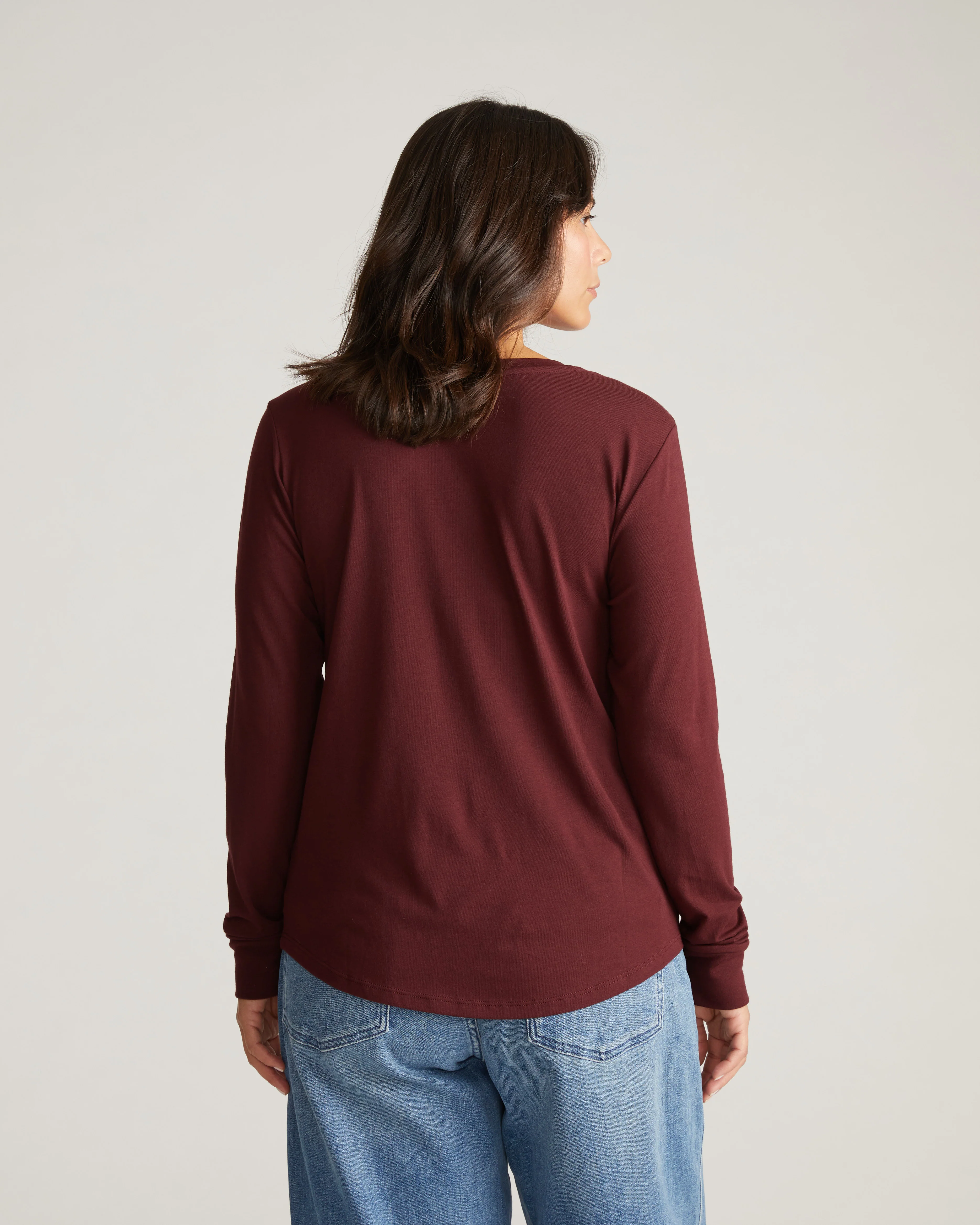 Long Sleeve V Rex - Black Cherry - Image 3