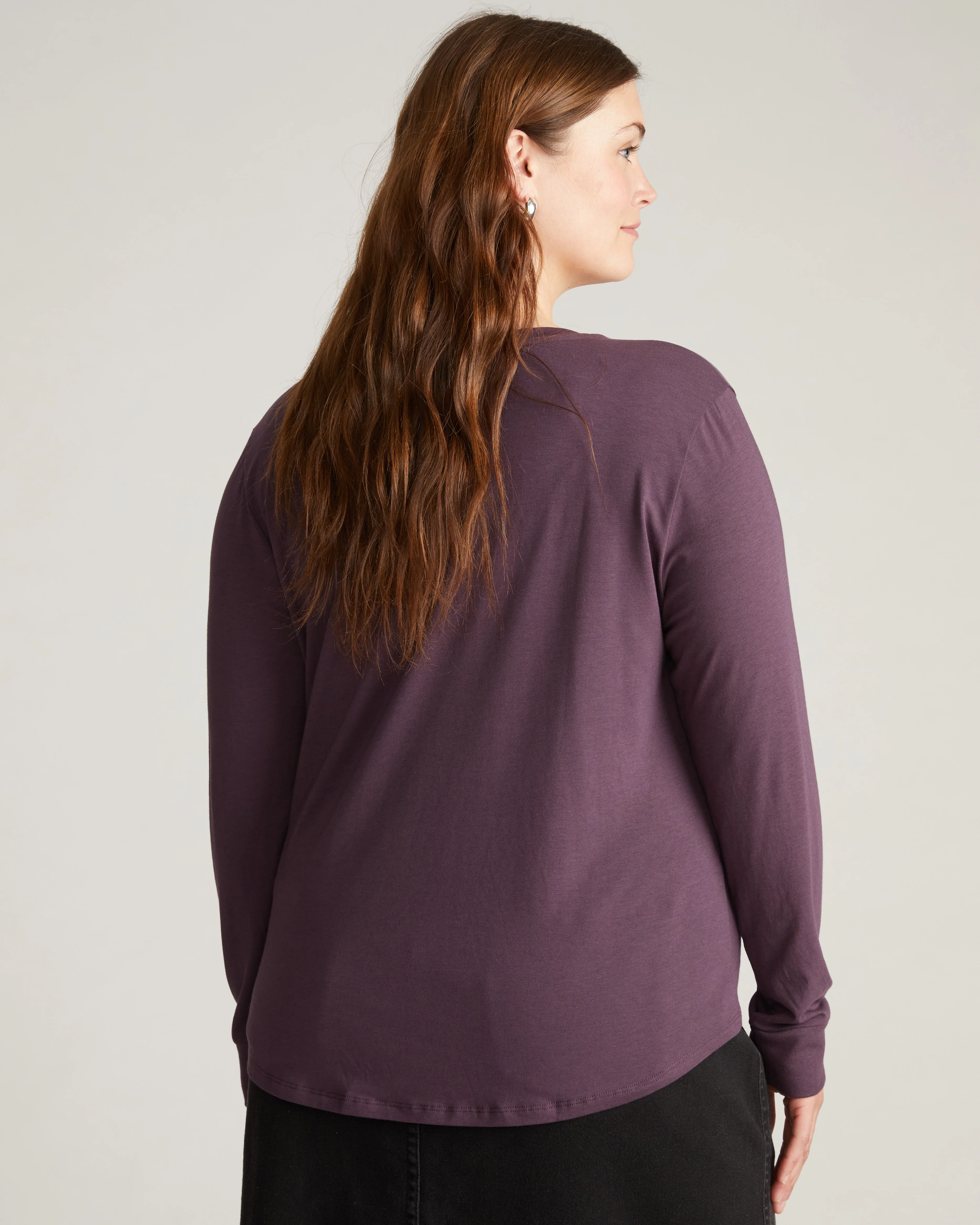 Long Sleeve V Rex - Faded Plum - Image 3