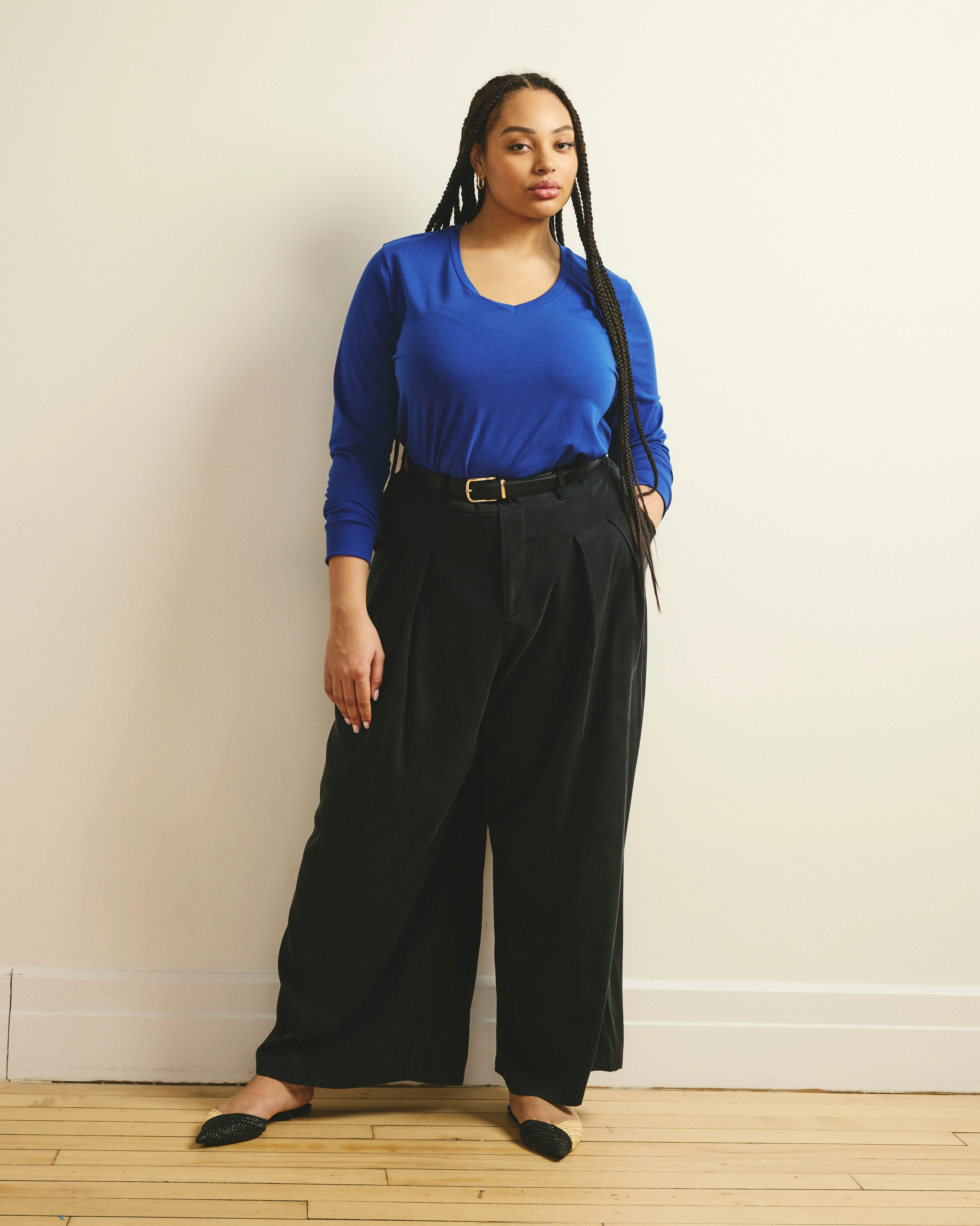 Long Sleeve V Rex - Lapis - Image 3