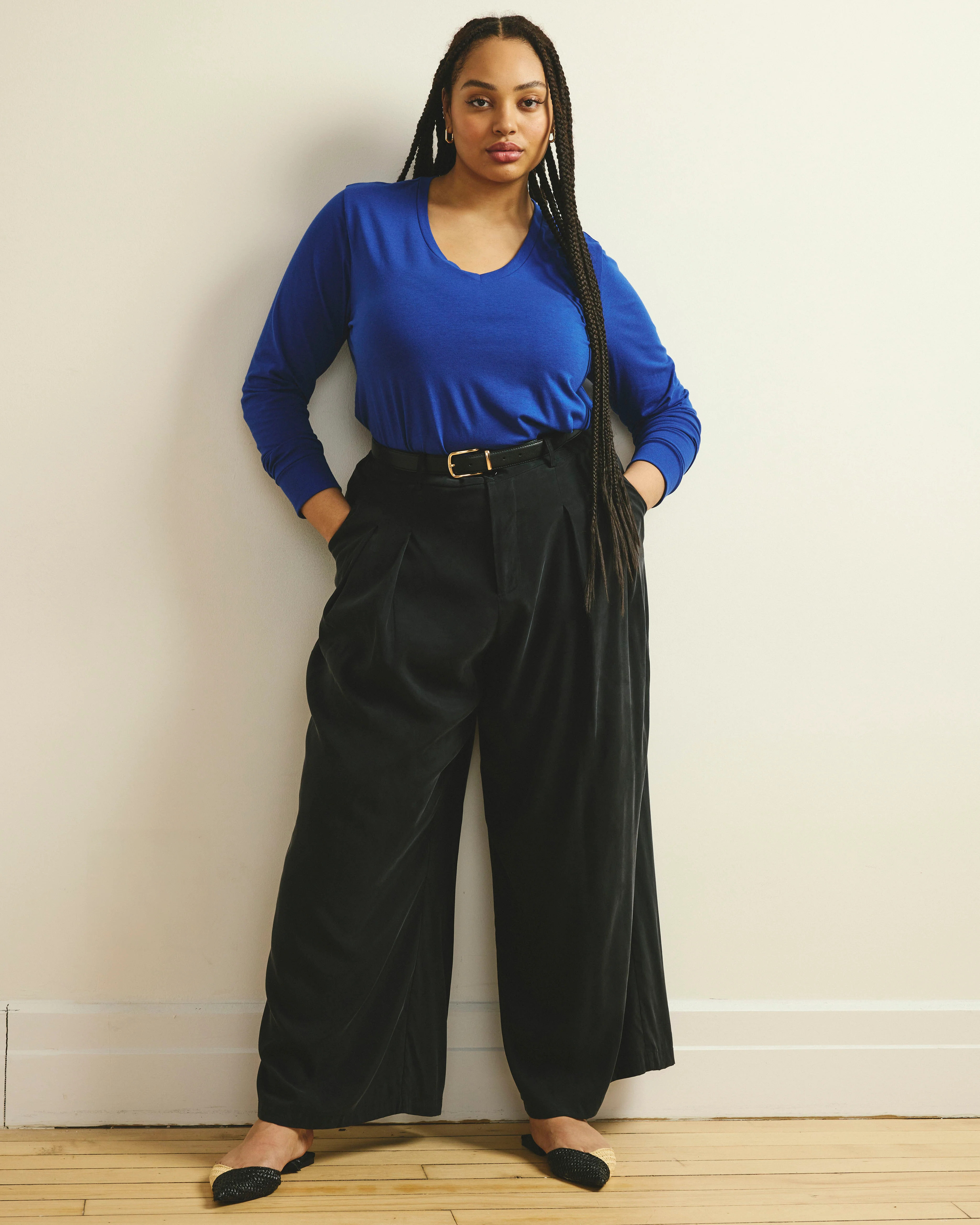 Long Sleeve V Rex - Lapis - Image 4
