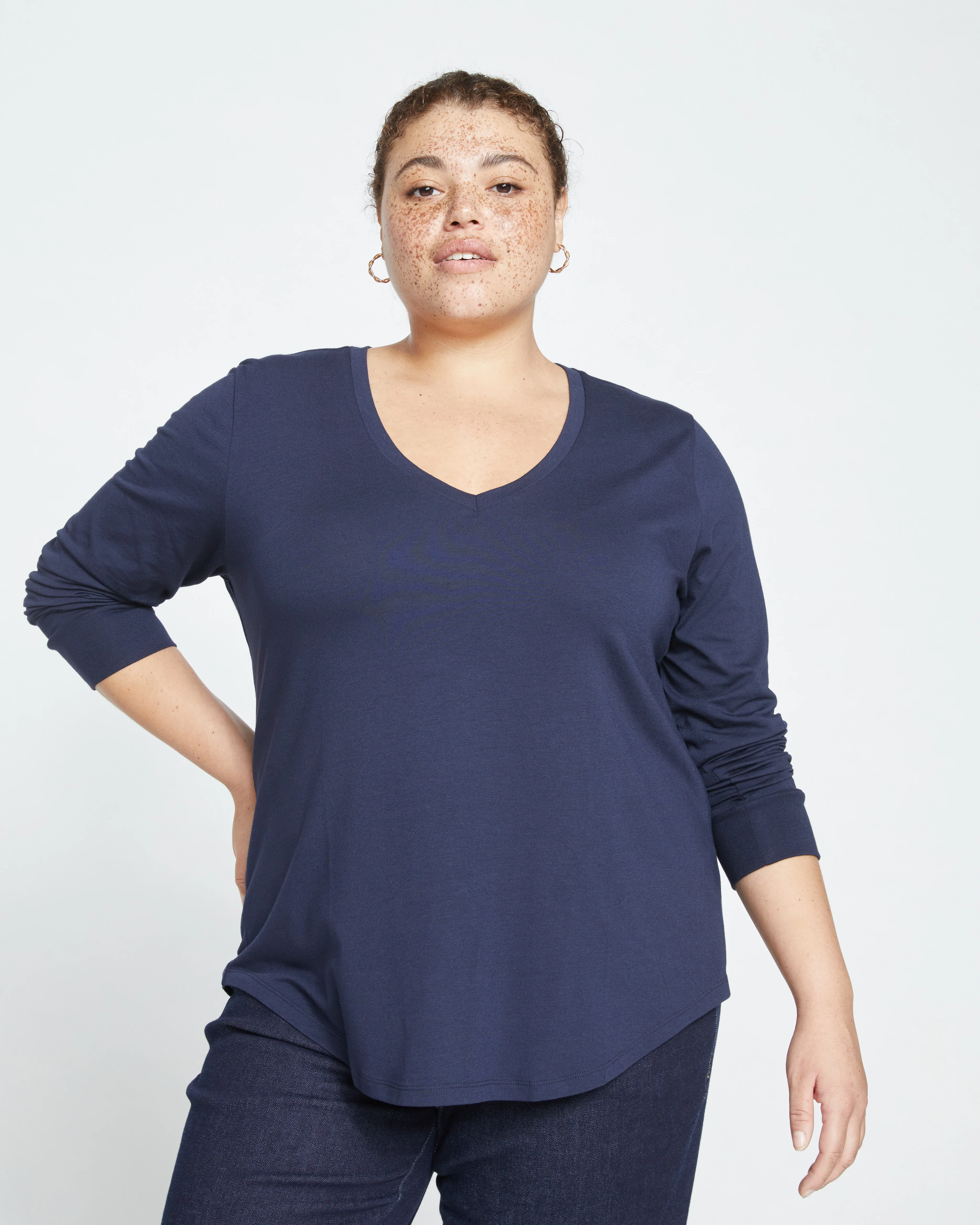 Long Sleeve V Rex - Midnight - Image 2