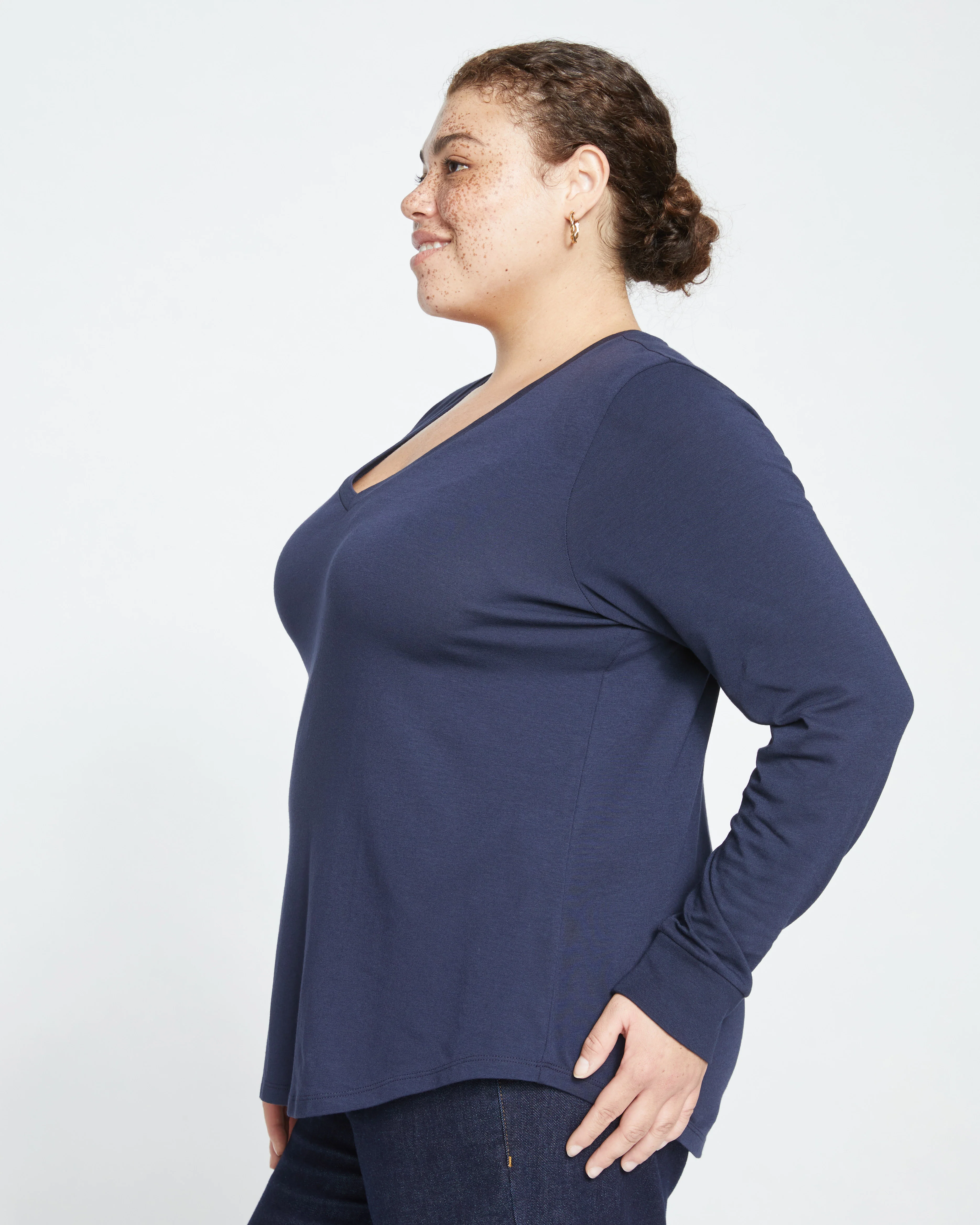 Long Sleeve V Rex - Midnight - Image 3