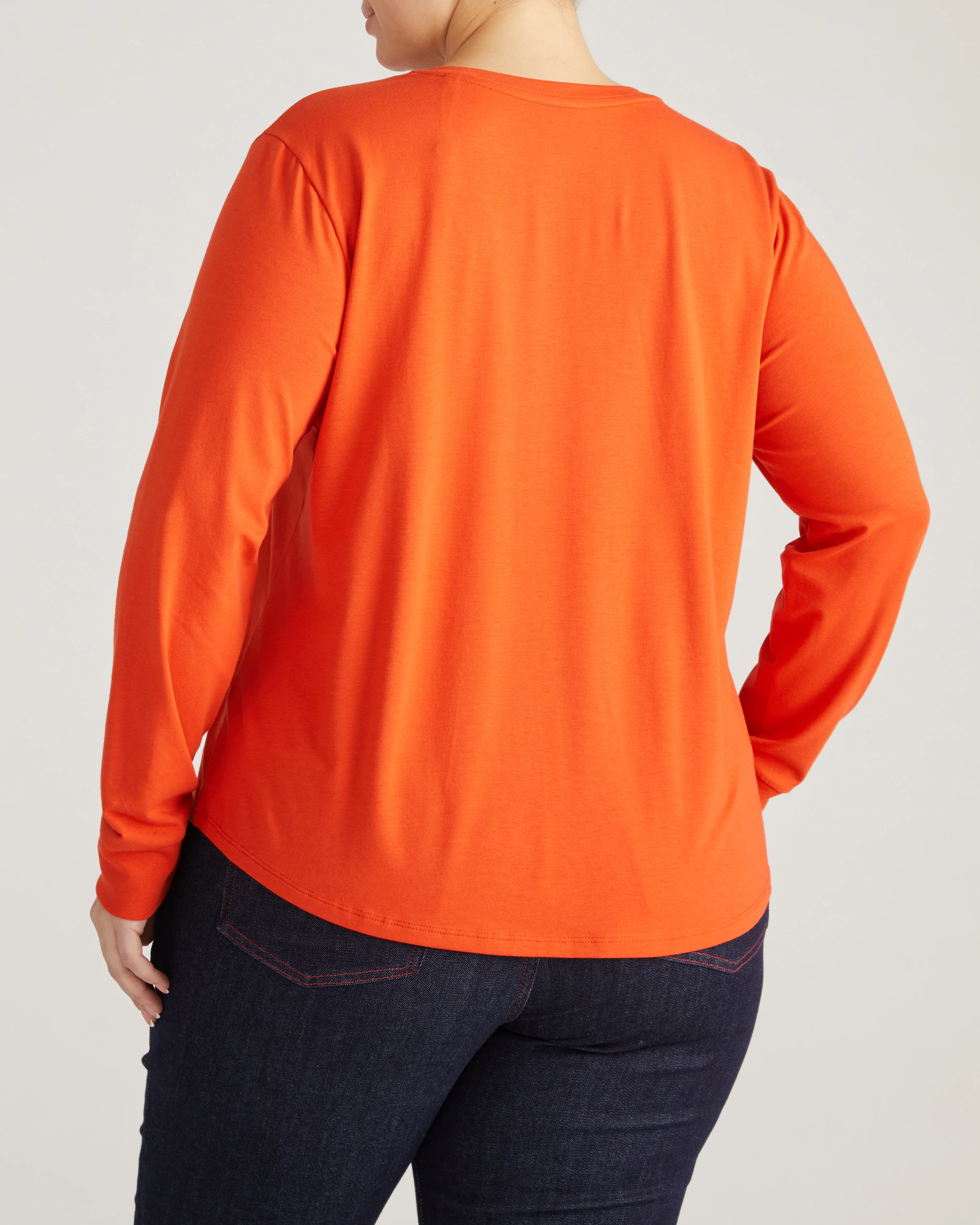 Long Sleeve V Rex - Orange Flame - Image 5