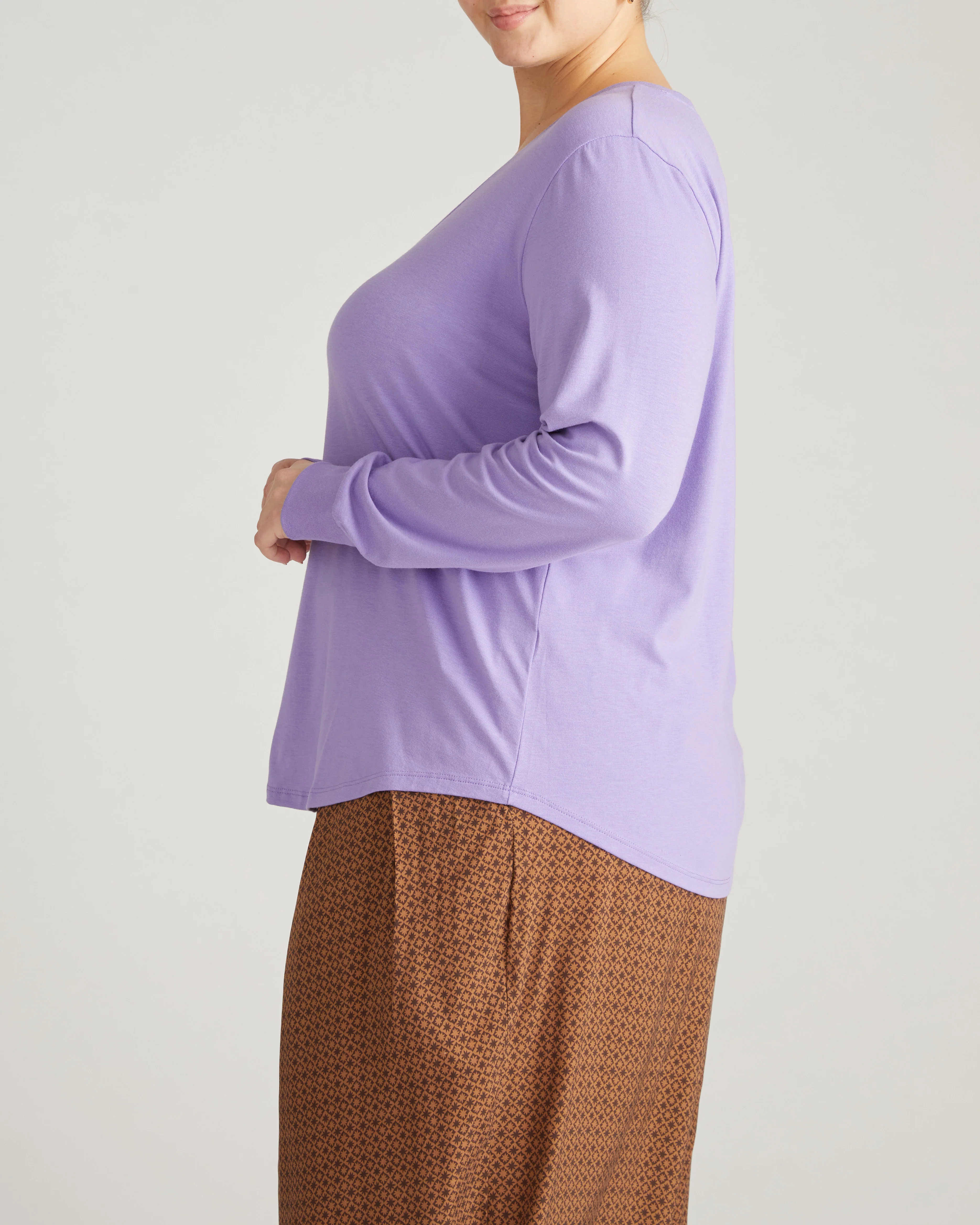 Long Sleeve V Rex - Purple Posey - Image 3