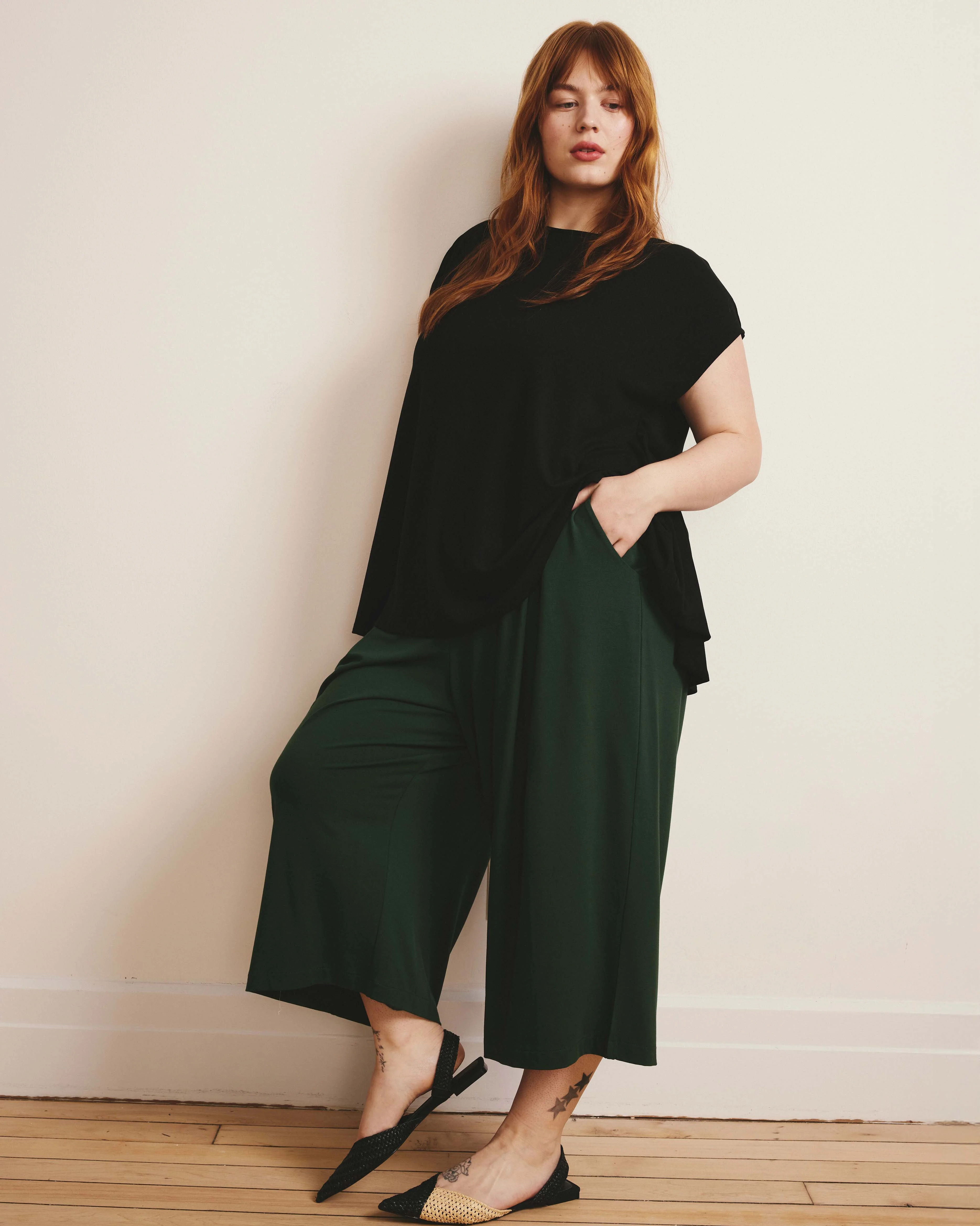 Lotti Jersey Culottes - Conifer - Image 2