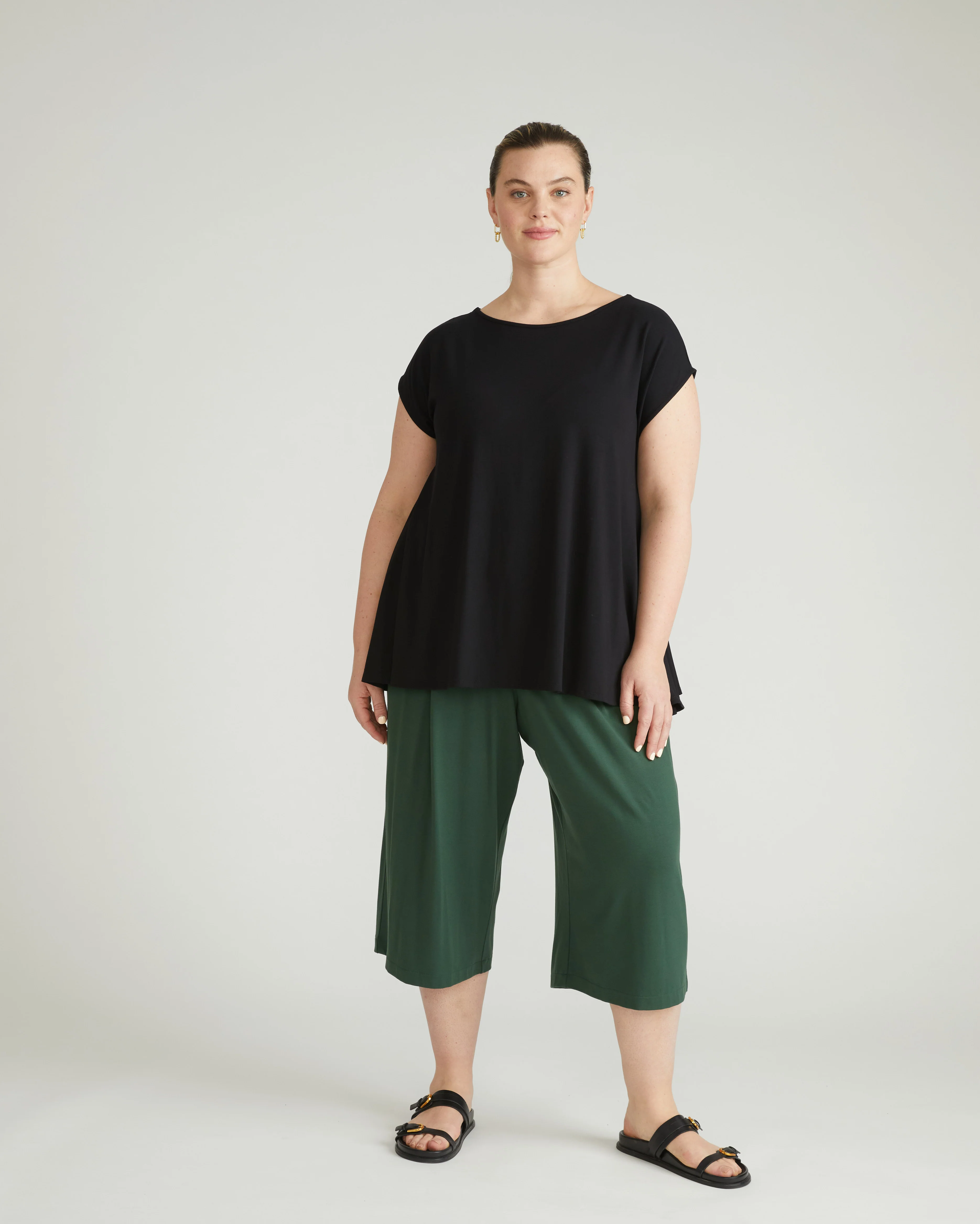 Lotti Jersey Culottes - Conifer - Image 6