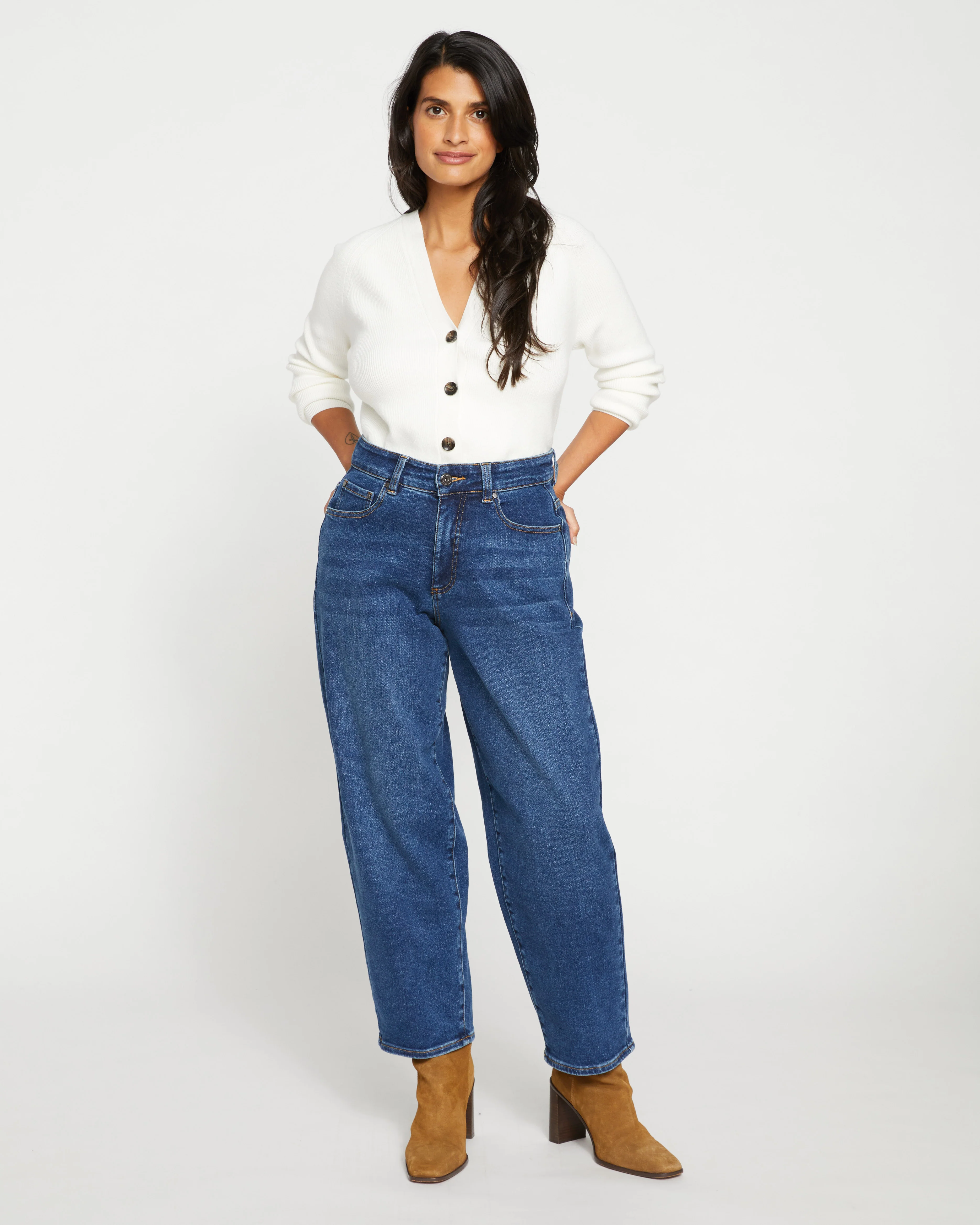 Lou High Rise Barrel Leg Jeans - Union City Blue - Image 3