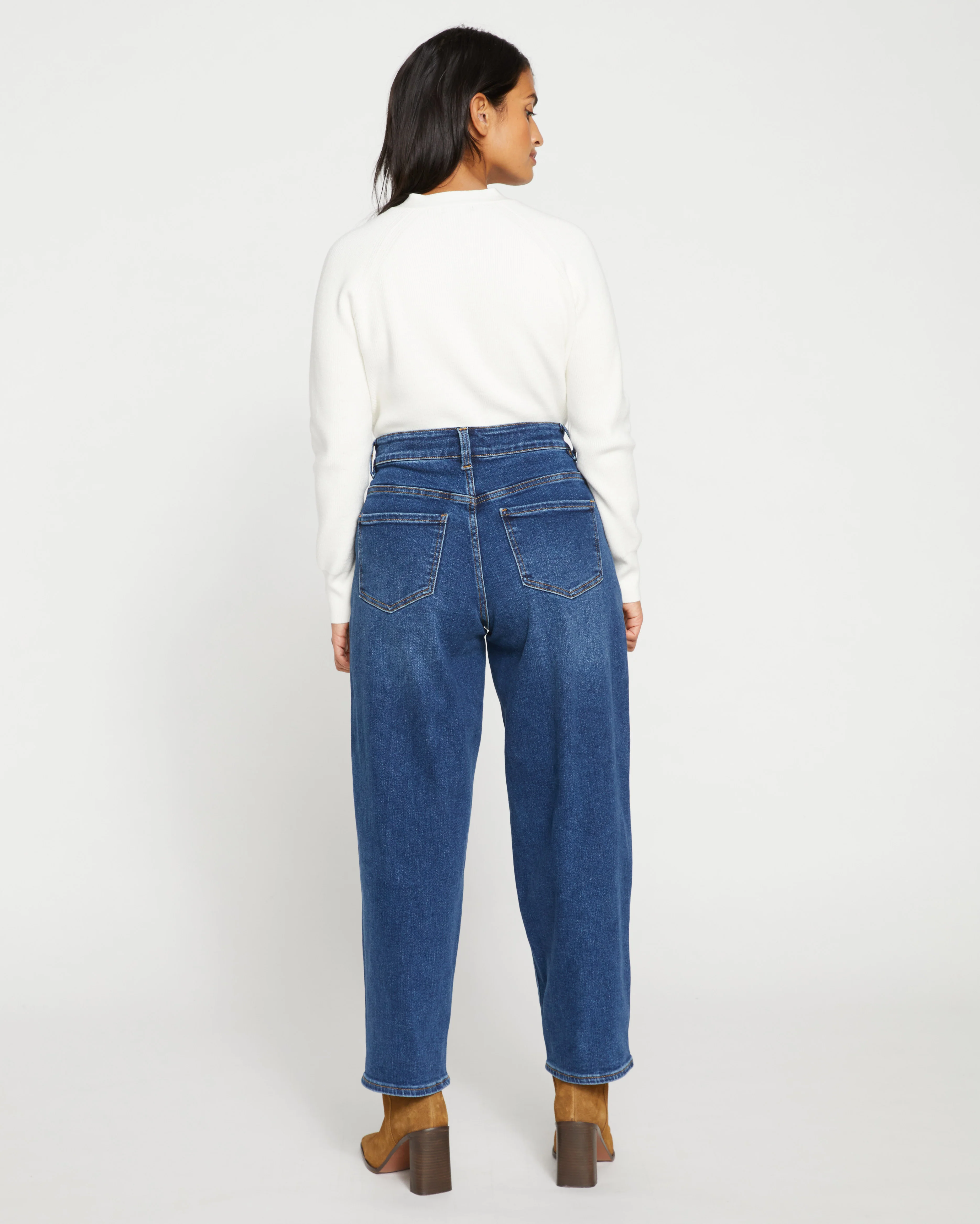 Lou High Rise Barrel Leg Jeans - Union City Blue - Image 6