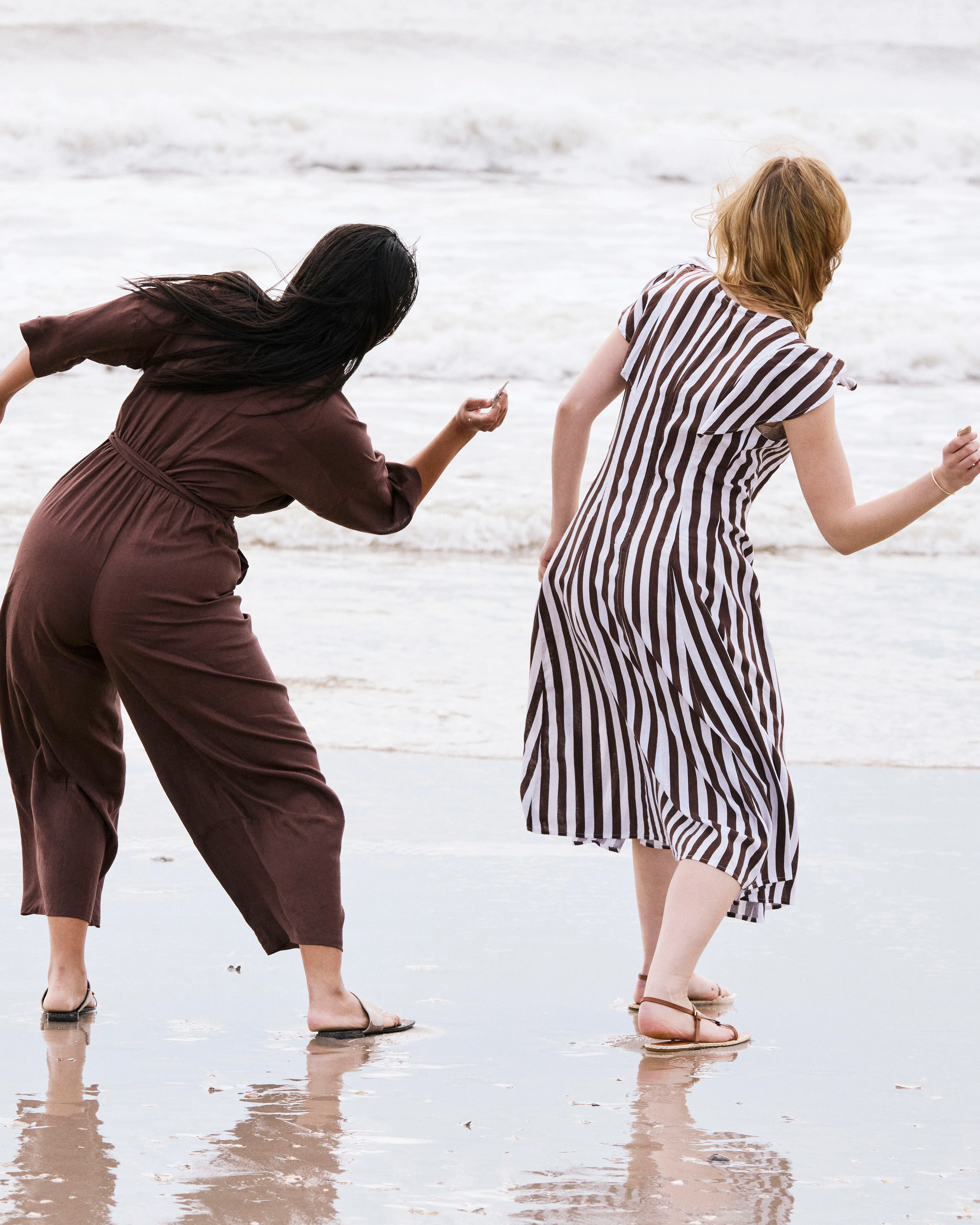 Maggie Barrel Leg Linen Jumpsuit - Peppercorn - Image 2